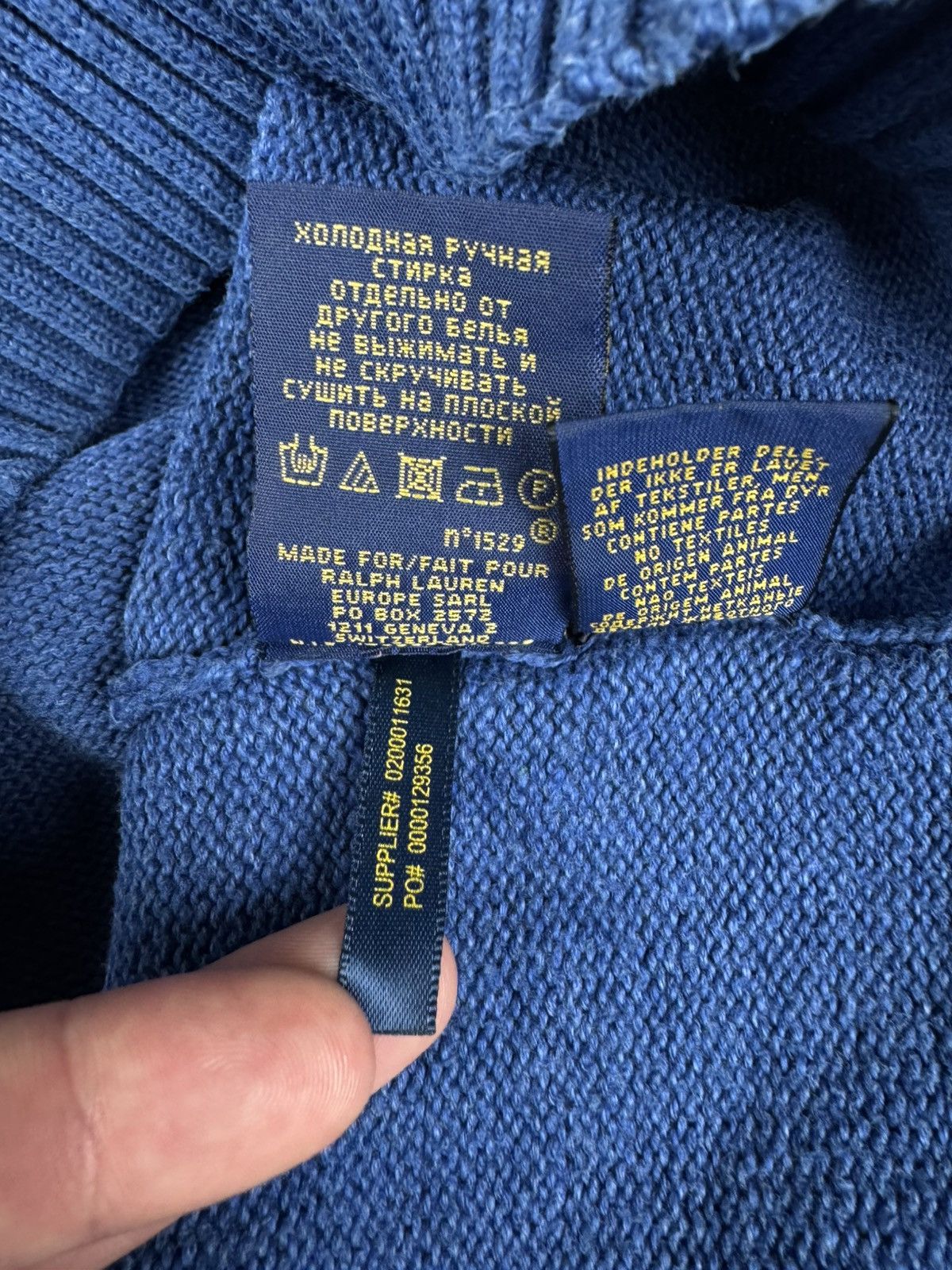Polo Ralph Lauren × Vintage Vintage Y2K Polo Ralph Lauren 1/4 quarter zip sweater knit Size US XL / EU 56 / 4 - 14 Thumbnail