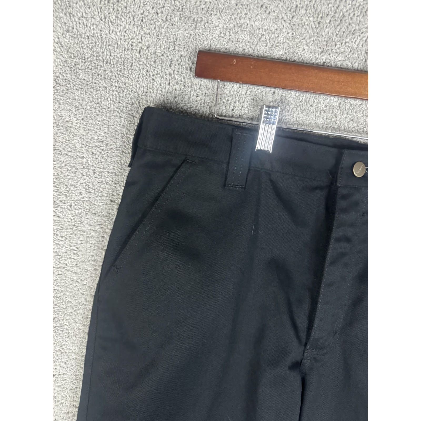 Carhartt Carhartt Pants Mens 38x34 Black B290 BLK Twill Straight Leg Work Uniform Pants Size US 38 / EU 54 - 2 Thumbnail