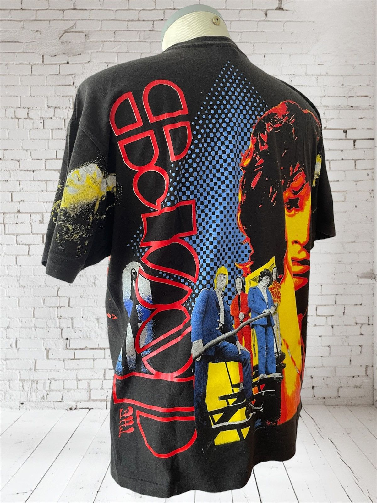 Hanes Vintage The Doors T-Shirt, AOP On Black Base, Early 1990s Size US XL / EU 56 / 4 - 7 Thumbnail