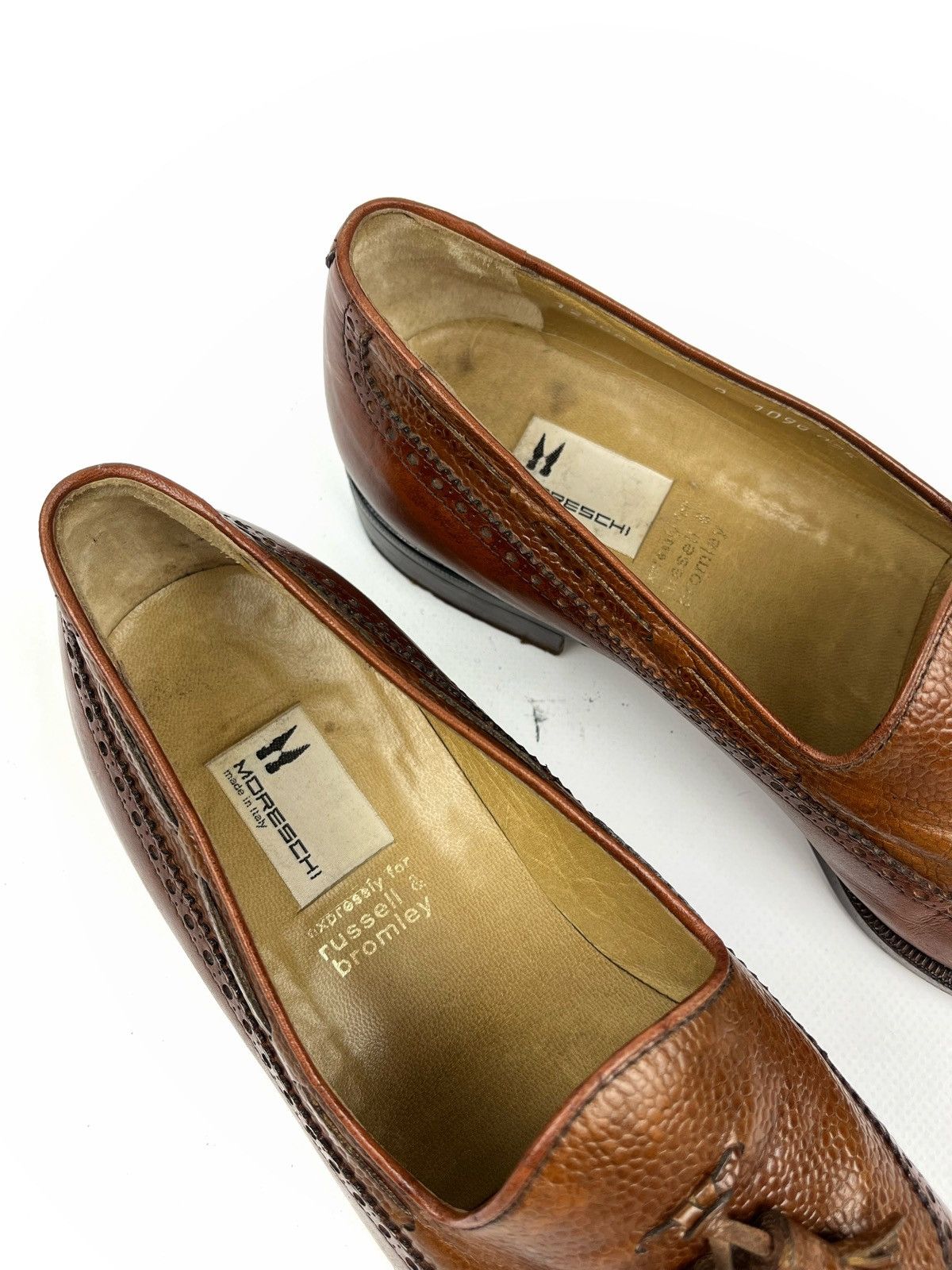 Moreschi russel bromley leather loafer shoes size UK 9,US 10
