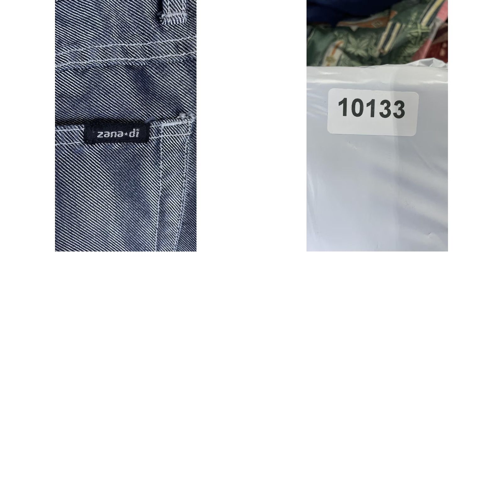 Vintage Zana Di Jeans Womens Silver Straight Leg High Rise Metallic Denim 18 36x29 Size 40" / US 18 - 8 Thumbnail