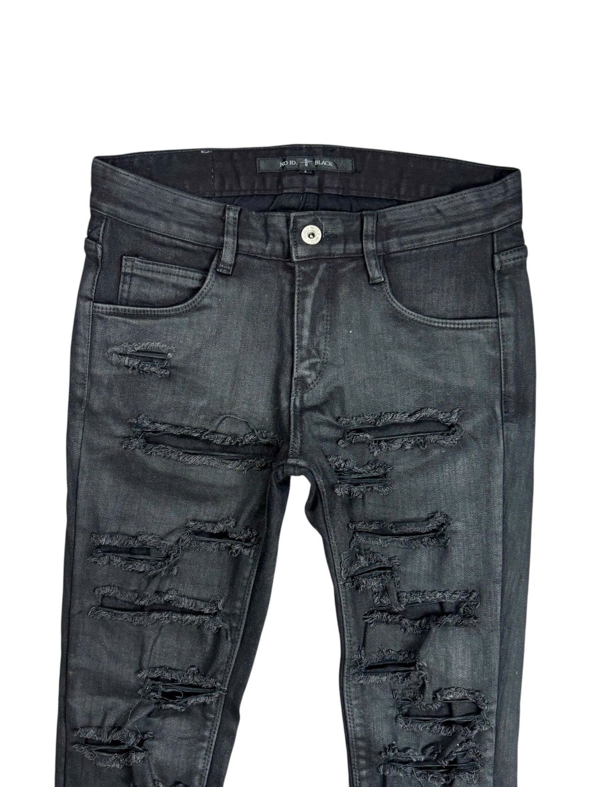 Isamu Katayama Backlash Archive NO ID - Vkei Style Slashed Denim Pants Size US 29 - 3 Thumbnail