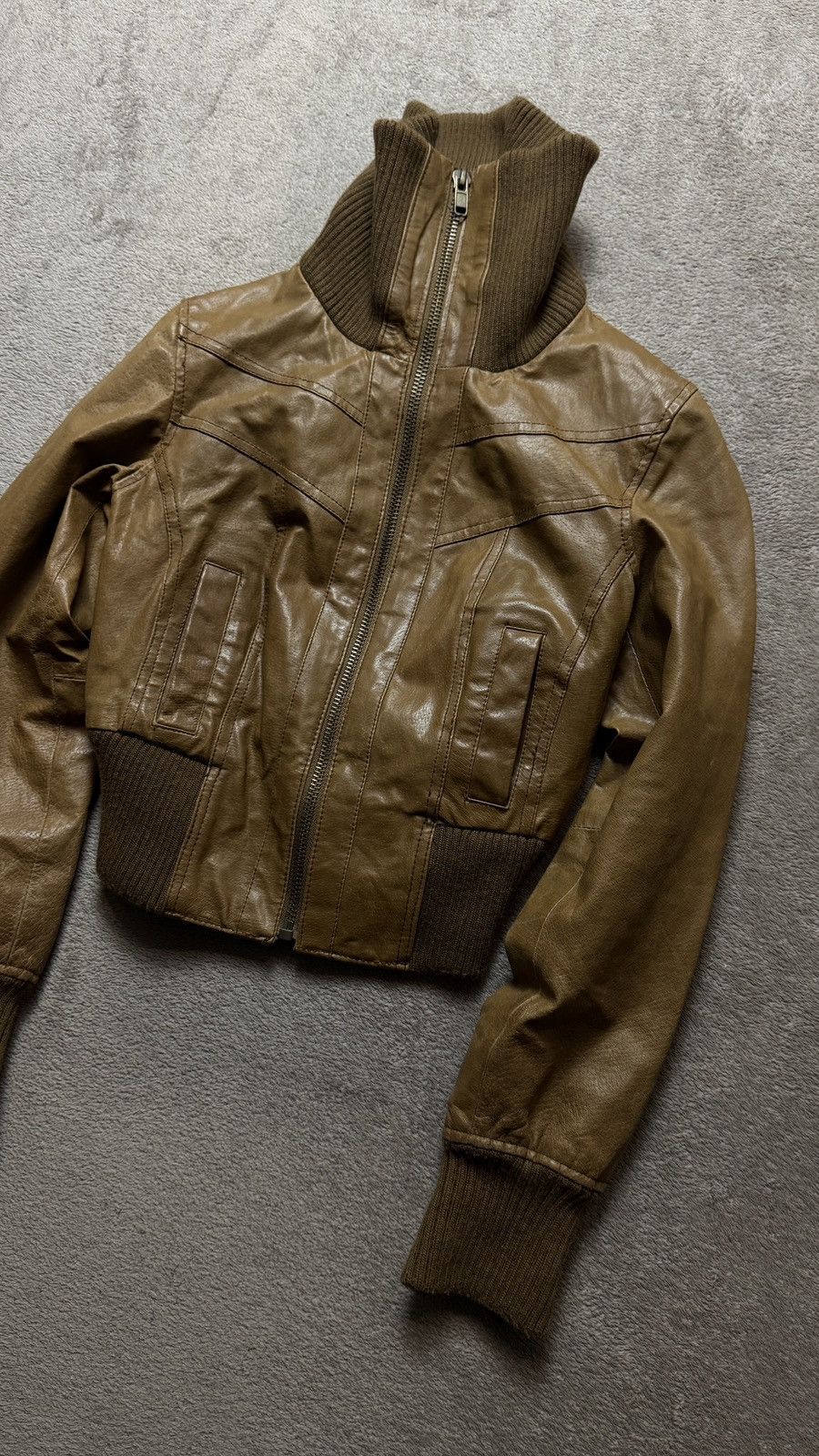 Genuine Leather Vintage Y2K faded leather jacket Gucci Hysteric LGB style Size L / US 10 / IT 46 - 3 Thumbnail