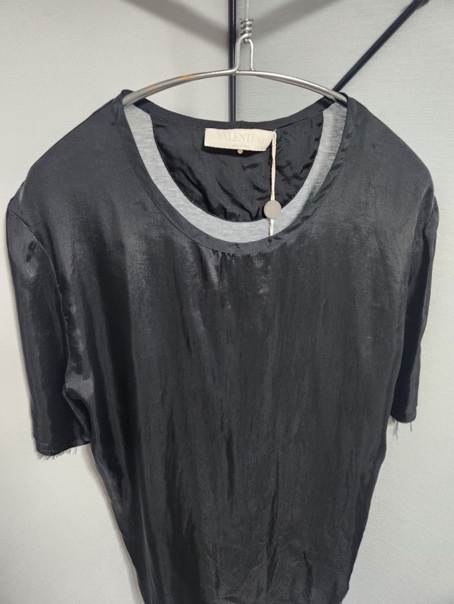 Valentino Valentino black Cupro And Cotton T-shirt Size S / US 4 / IT 40 - 7 Thumbnail