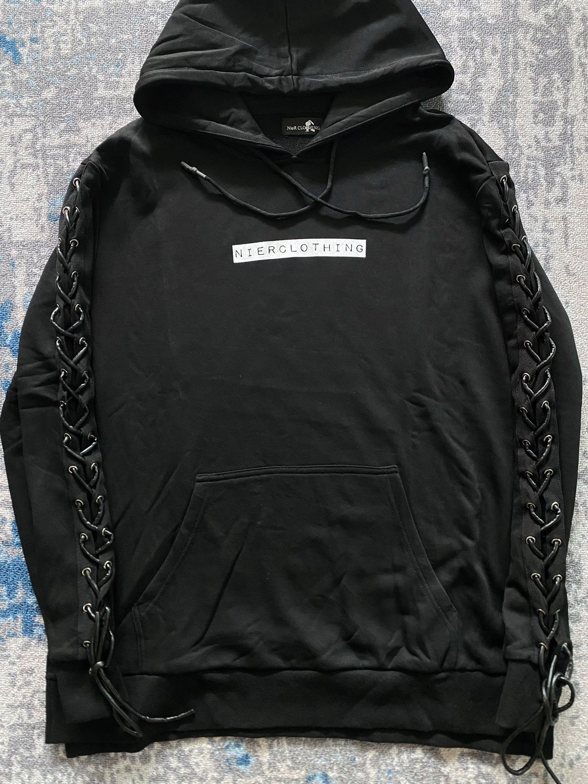 If Six Was Nine Japanes Nier Clothing Lace Up Hoodie Gothic Style Size US L / EU 52-54 / 3 - 2 Thumbnail