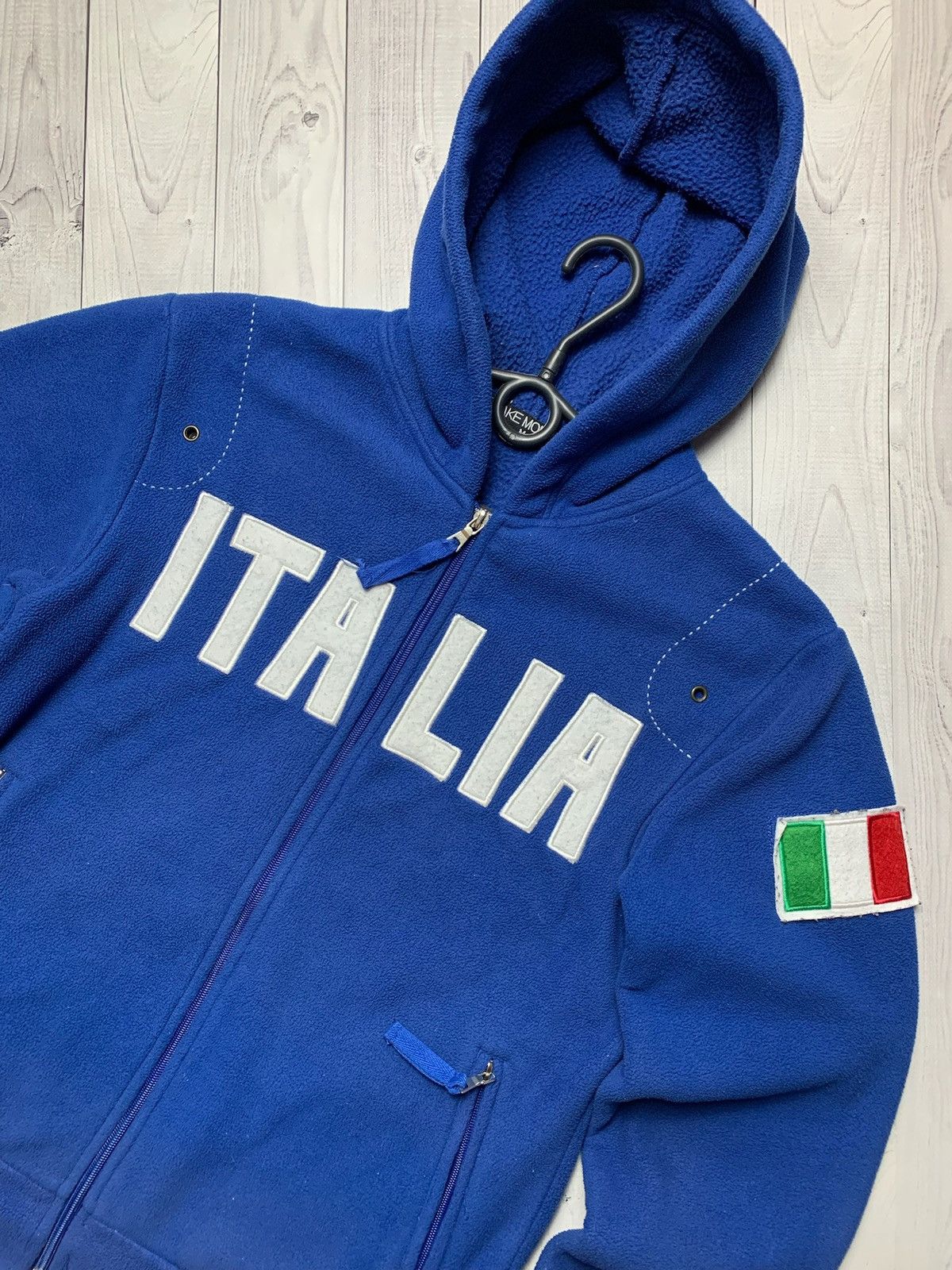 Vintage Vintage Italia zip hoodie big logo size S blue Size US S / EU 44-46 / 1 - 2 Thumbnail