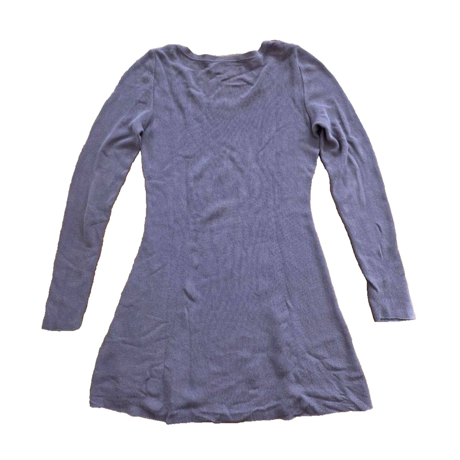 & Other Stories Peruvian Neck Knit 100% Pima Cotton Purple S A001070 Size S / US 4 / IT 40 - 1 Thumbnail
