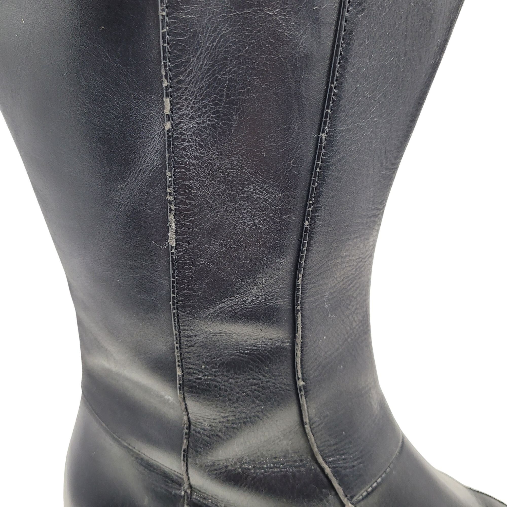 Designer Kenneth Cole Reaction Sz 9.5 Black Leather Jonely Lonely Boo Size US 9.5 / IT 39.5 - 7 Thumbnail