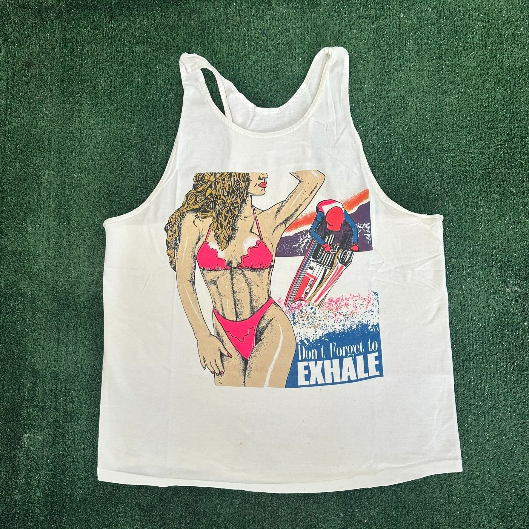 Vintage Vintage 80s Jet Ski Racing Tank Top Bikini Beach Resort Wear Size US M / EU 48-50 / 2 - 1 Thumbnail