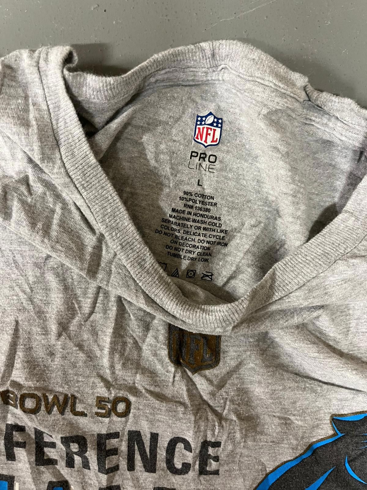 NFL Carolina Panthers Super Bowl 50 Conference Champions T-Shirt Size US L / EU 52-54 / 3 - 3 Thumbnail