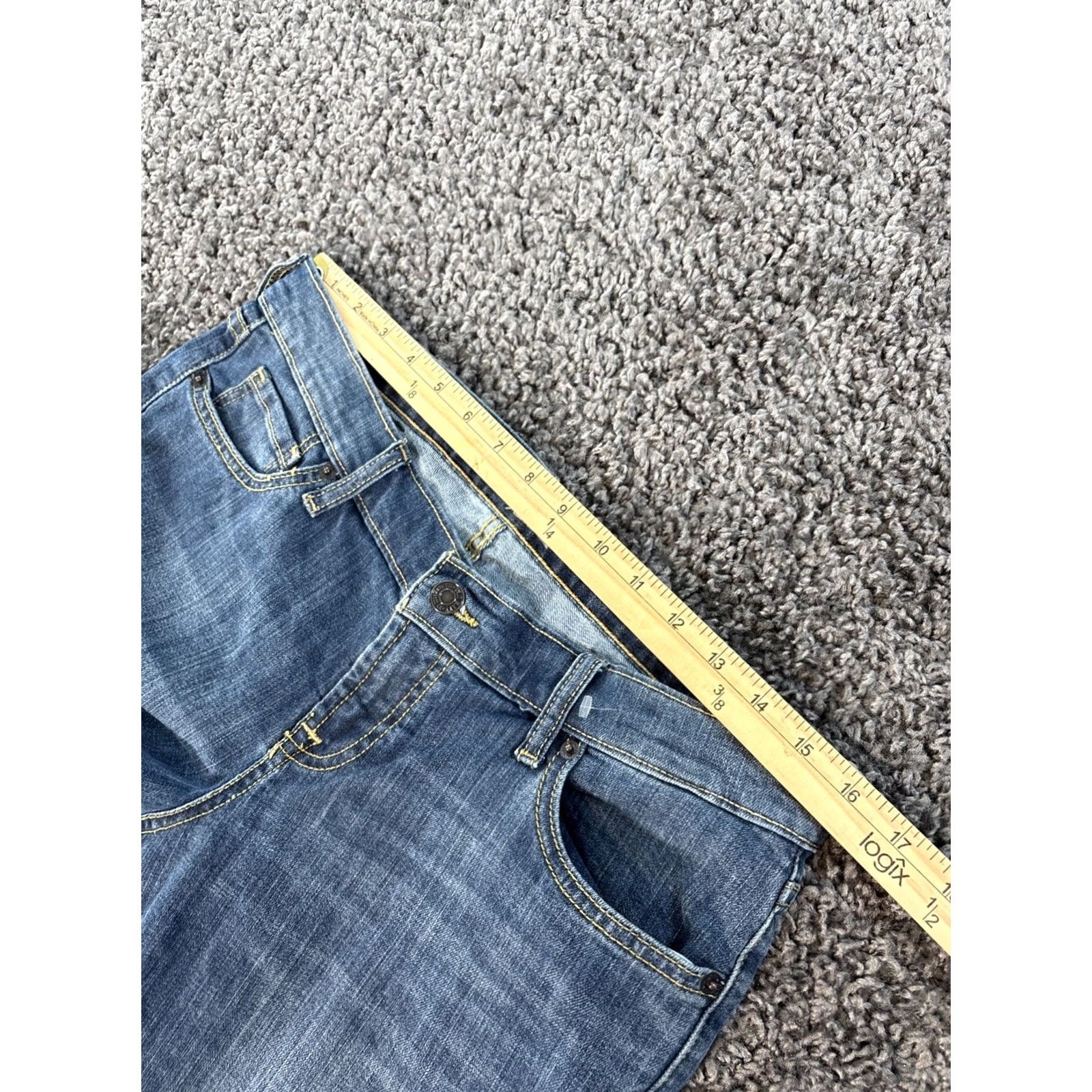 Old Navy VINTAGE Old Navy Jeans Bootcut Womens 32x29 Blue Medium Wash Distressed Flirt Y2K Size 24" / US 00 / IT 34 - 4 Thumbnail