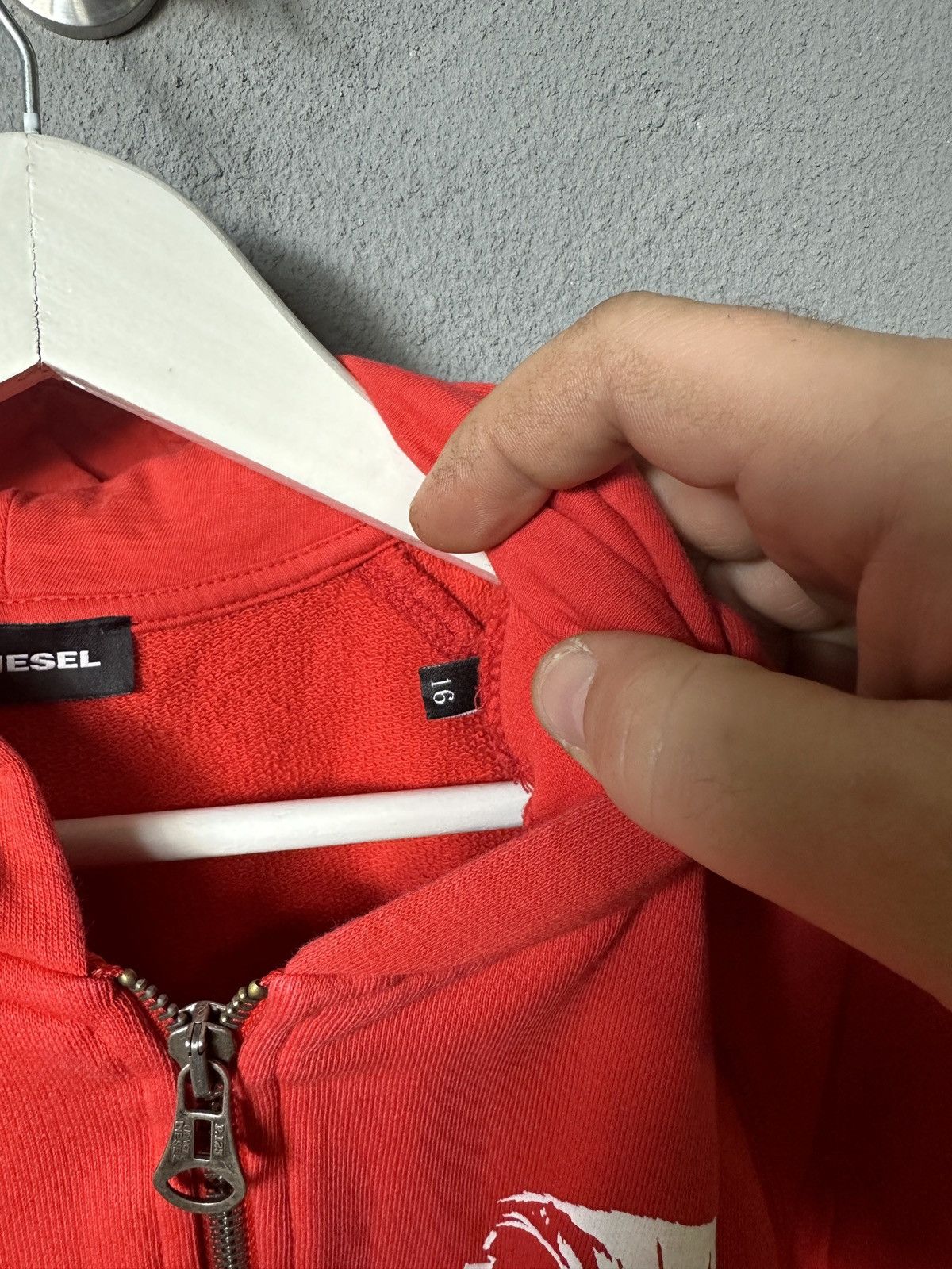 Diesel DIESEL BLANK RED PUNK ROCK ADULT COTTON HOODIE Size US M / EU 48-50 / 2 - 7 Thumbnail