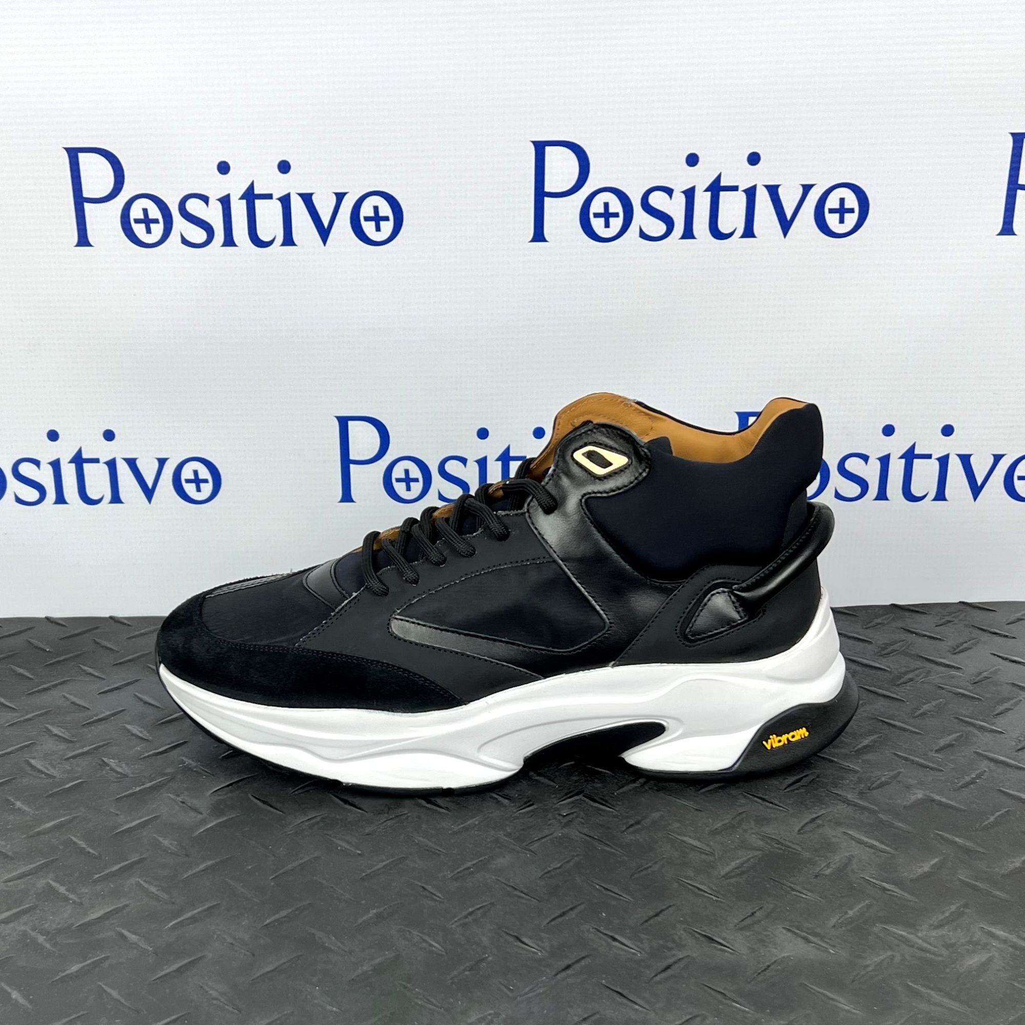 image of Buscemi Veloce Mix Materials Black Sneakers Us 12 Eu 45, Men's