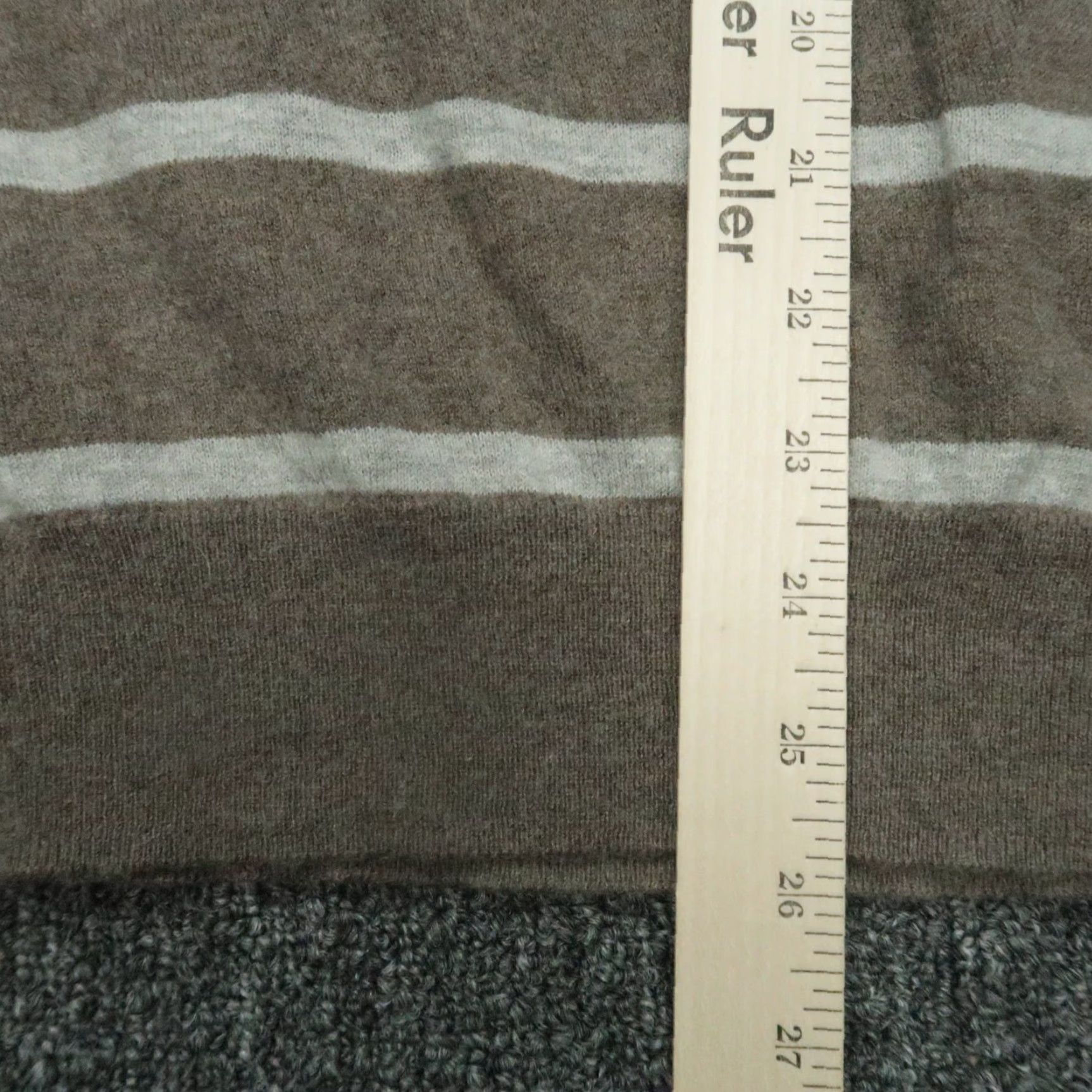 Neiman Marcus Neiman Marcus Sweater Mens Large Brown Cashmere Cotton Pullover Crew Striped Size US L / EU 52-54 / 3 - 7 Thumbnail