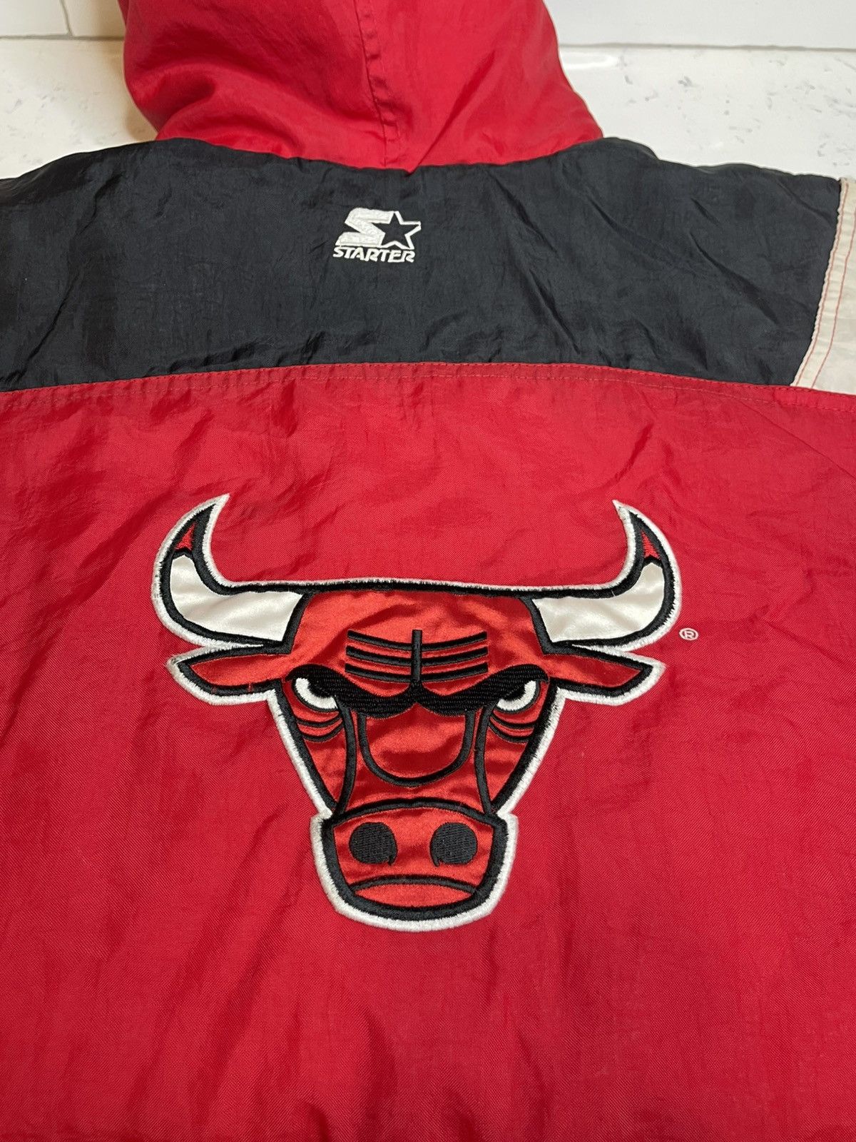 Starter Chicago Bulls Starter Jacket Sz XL with Defects *READ Size US XL / EU 56 / 4 - 19 Thumbnail