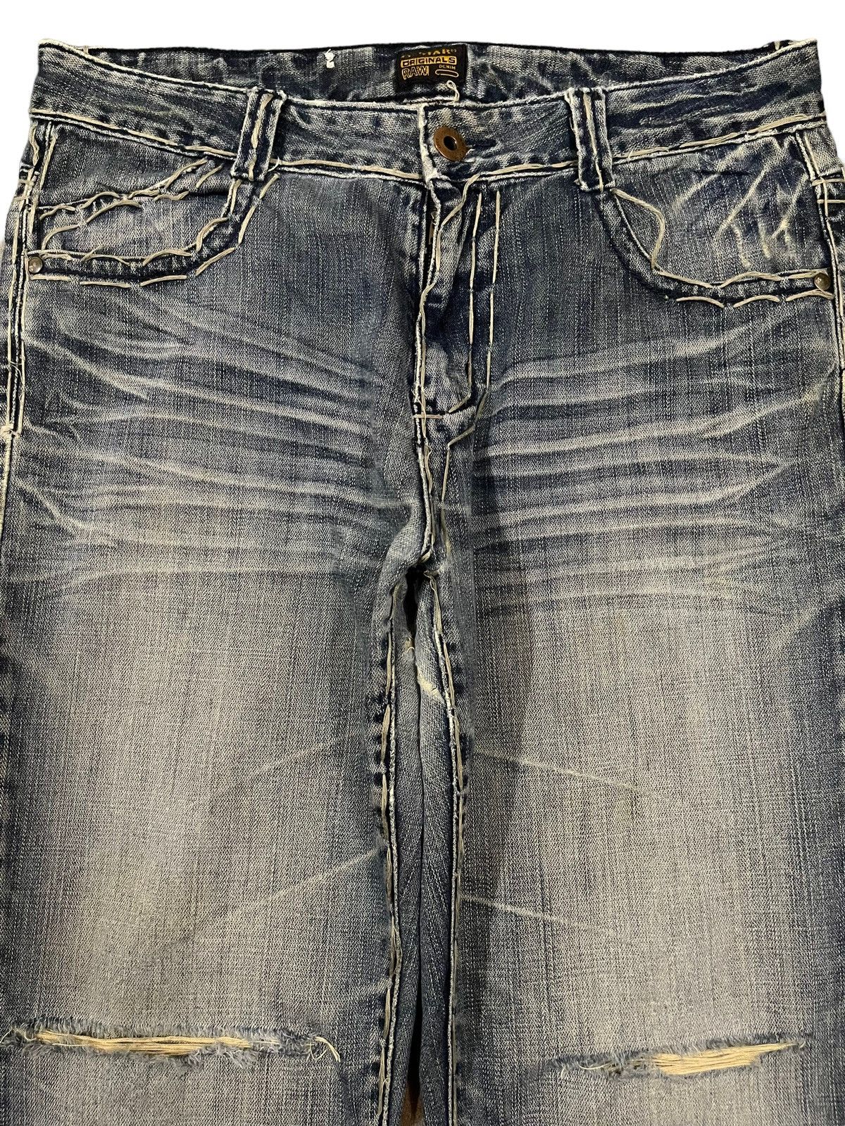 G-Star Vintage Japanese Gstar Raw Bleached Distress Loose Jeans Size US 33 - 3 Thumbnail