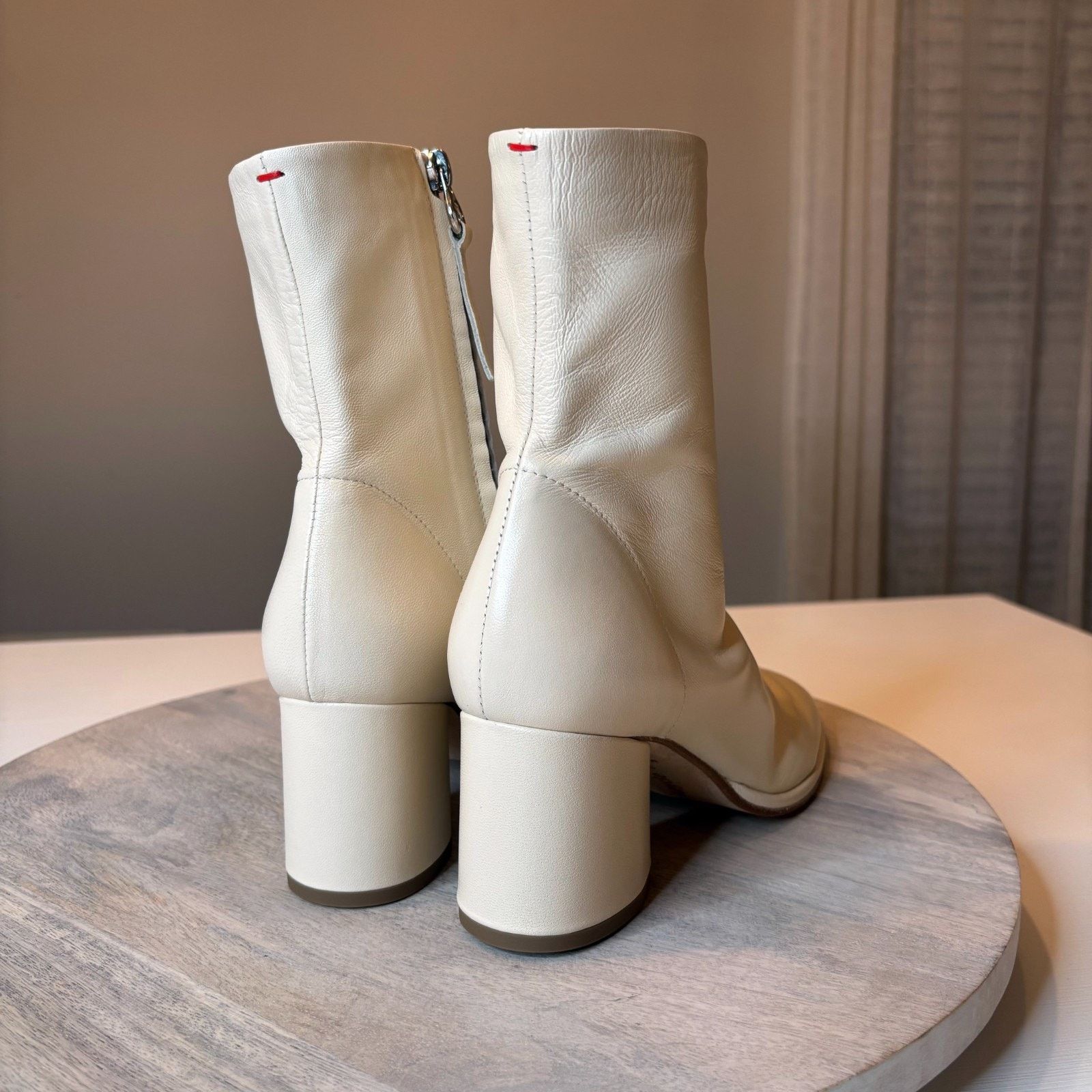 aeyde Aeyde Andrea Cream Leather Ankle Boots New Nordstrom US 7 Size US 7 / IT 37 - 7 Thumbnail