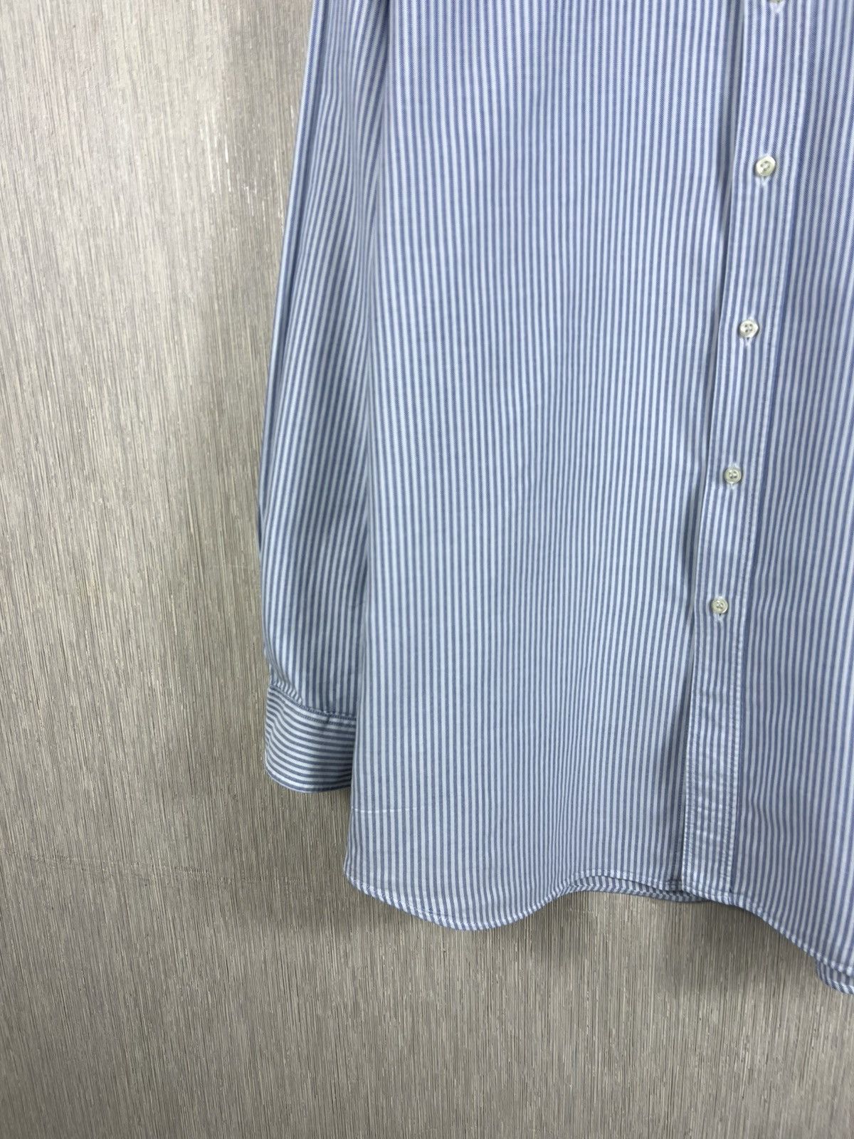 Burberry Vintage 90s Burberrys striped casual pocket logo shirt retro Size US L / EU 52-54 / 3 - 7 Thumbnail