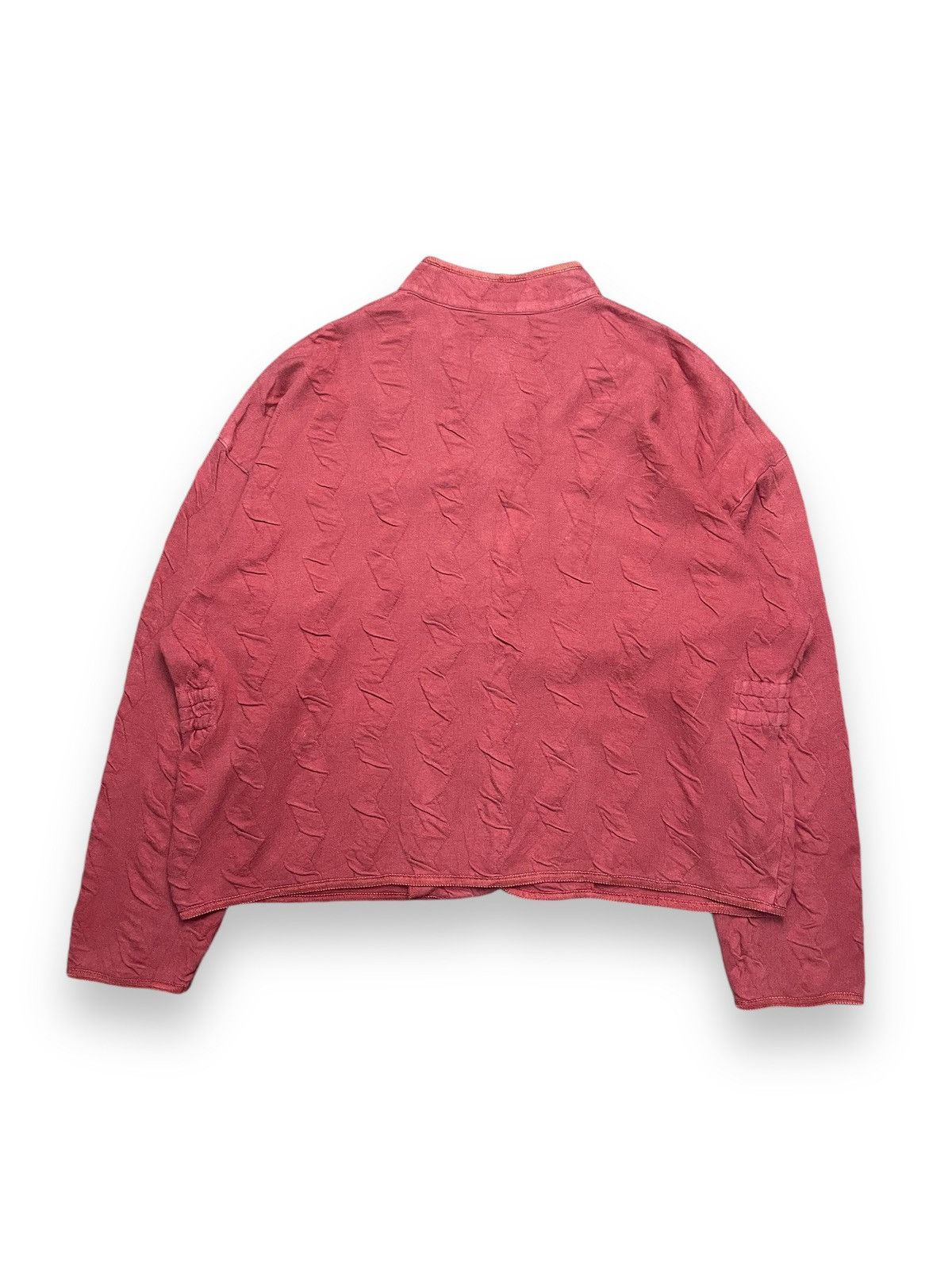 Hai Sporting Gear × Issey Miyake × Japanese Brand Vintage Hai Sporting Gear Burgundy Cardigan Size US M / EU 48-50 / 2 - 2 Thumbnail