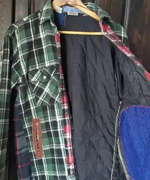 FiveBrother Reworked Five Brother Custom Patchwork Flannel Shirt Size US L / EU 52-54 / 3 - 4 Thumbnail