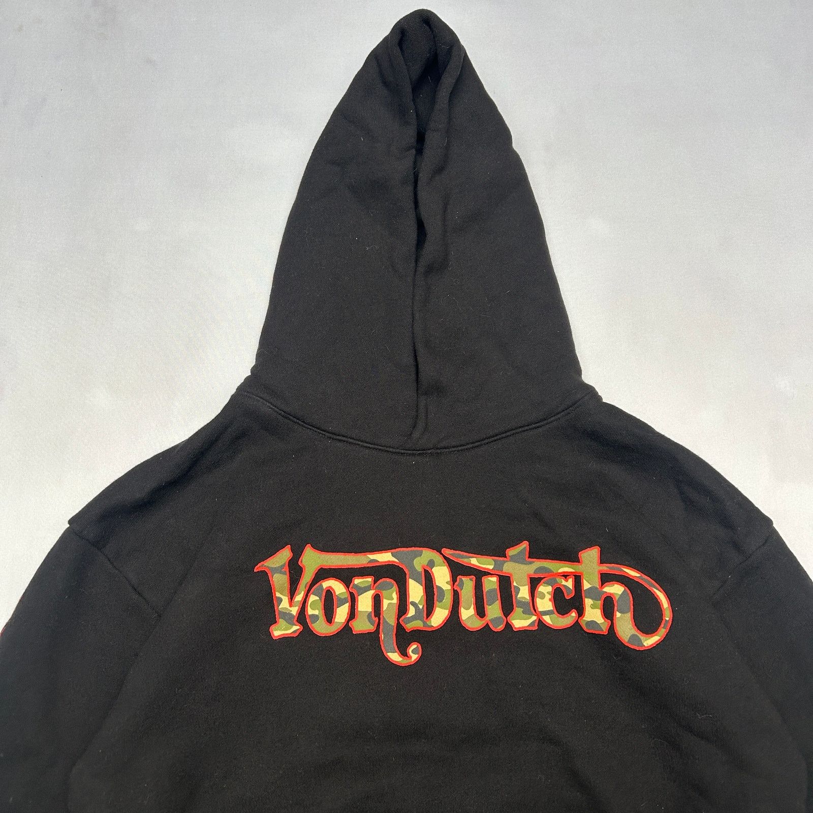 Von Dutch Von Dutch Camo Pinstripe Hoodie Unisex Small Boxy Crop Y2K Size US S / EU 44-46 / 1 - 2 Thumbnail