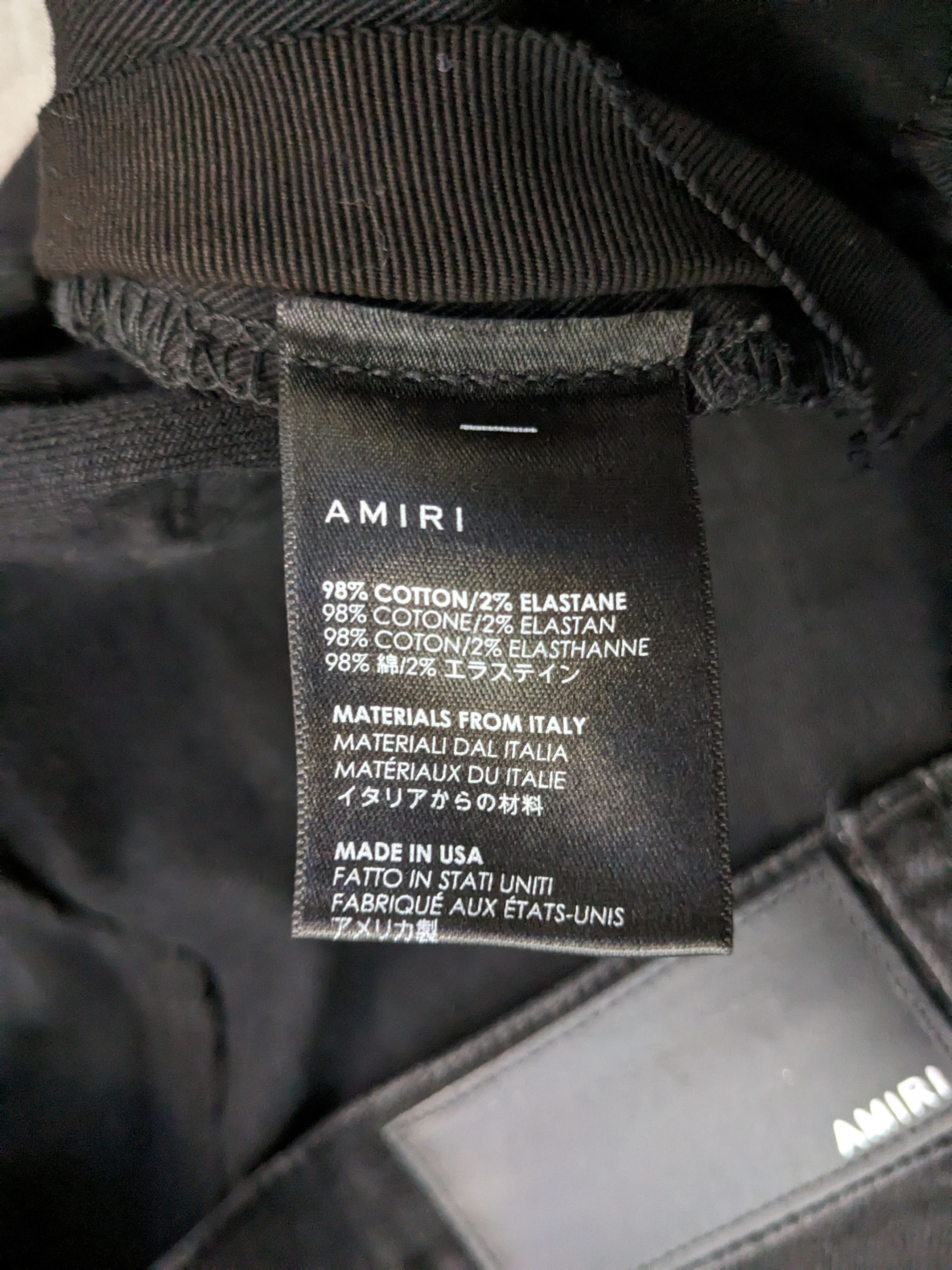 Amiri AMIRI Japanese Repair Denim Jeans Black Size 36 x 35 Slim Size US 36 / EU 52 - 13 Thumbnail