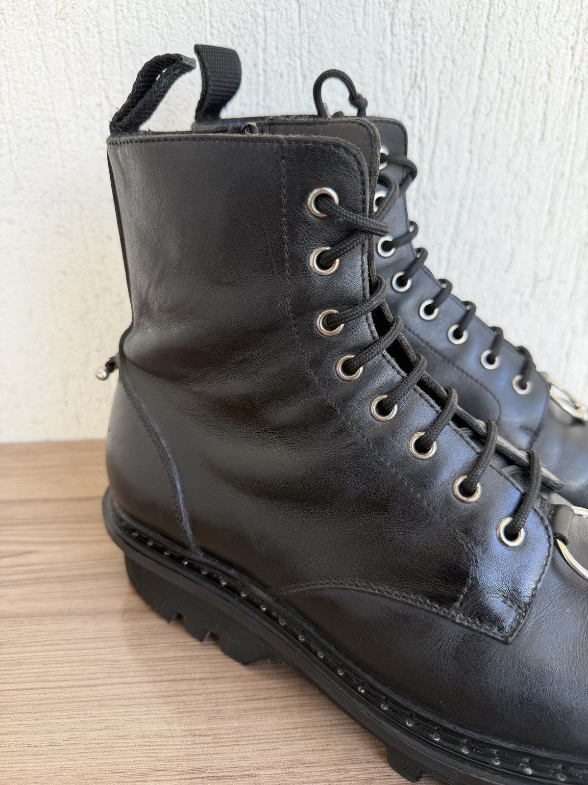 Neil Barrett Fw15 pierced punk boot like Balenciaga strike boots Size US 9 / EU 42 - 12 Thumbnail