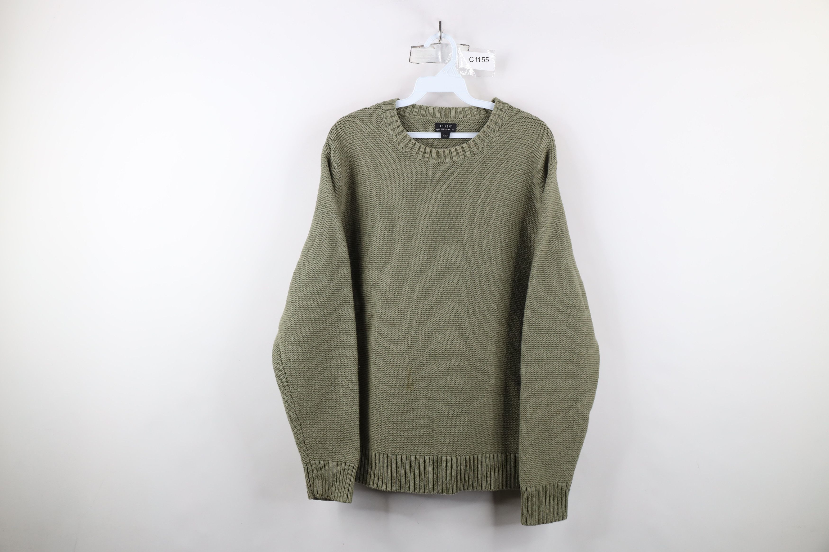 J.Crew × Vintage J Crew Blank Heavyweight Organic Cotton Thermal Knit Sweater Size US L / EU 52-54 / 3 - 1 Thumbnail