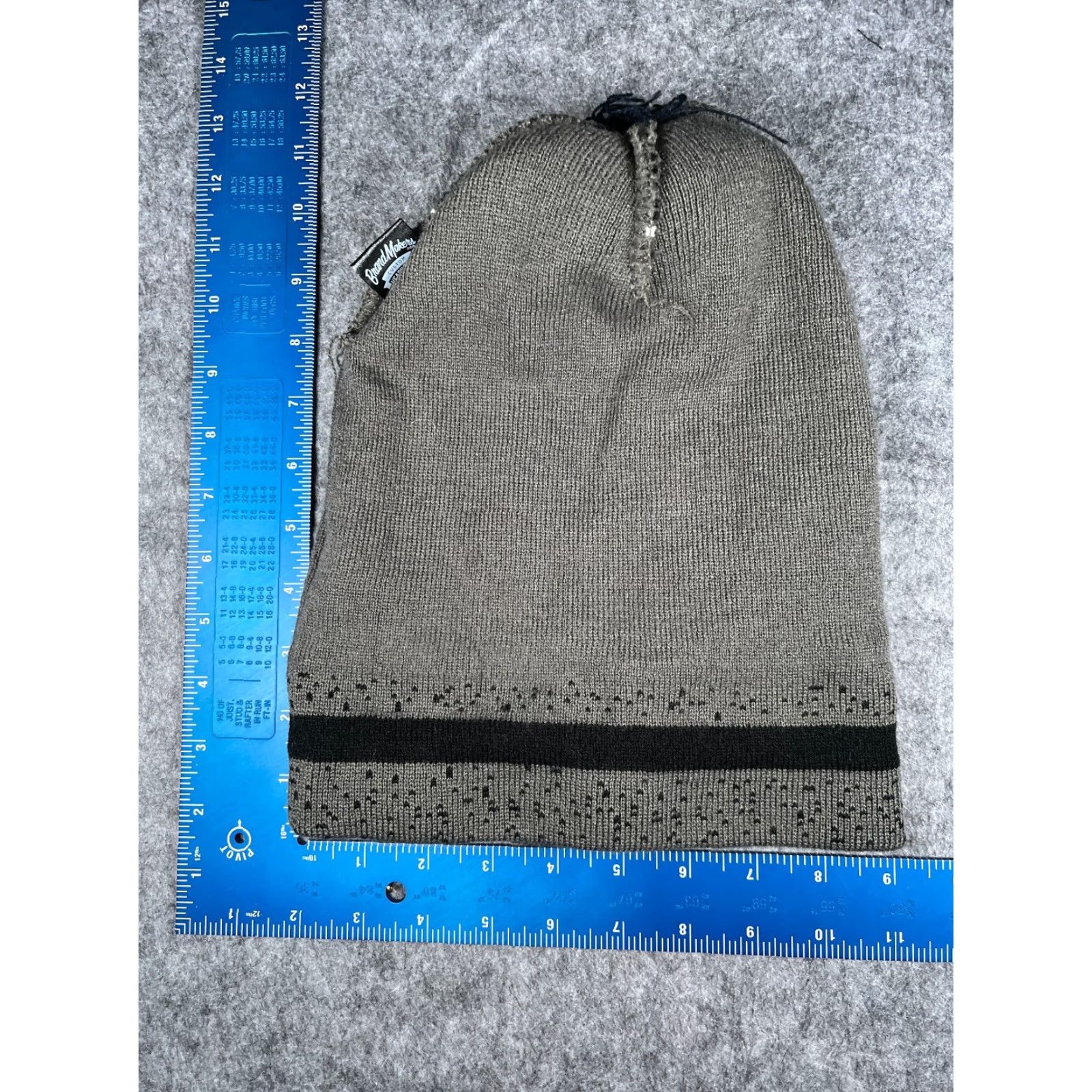 Vintage Mountainland Supply Beanie Toque Adult One Size Gray Stripe Acrylic Pom Hat Mens Size ONE SIZE - 7 Thumbnail