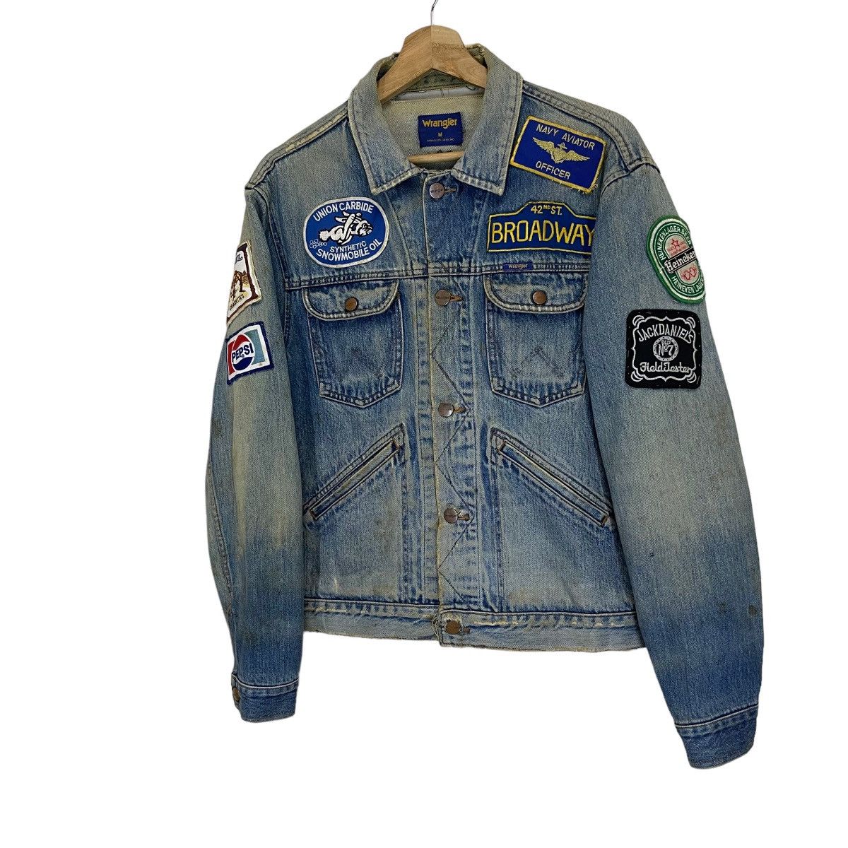 Wrangler Vintage Wrangler Pachwork Trucker Denim Jacket Size US M / EU 48-50 / 2 - 3 Thumbnail