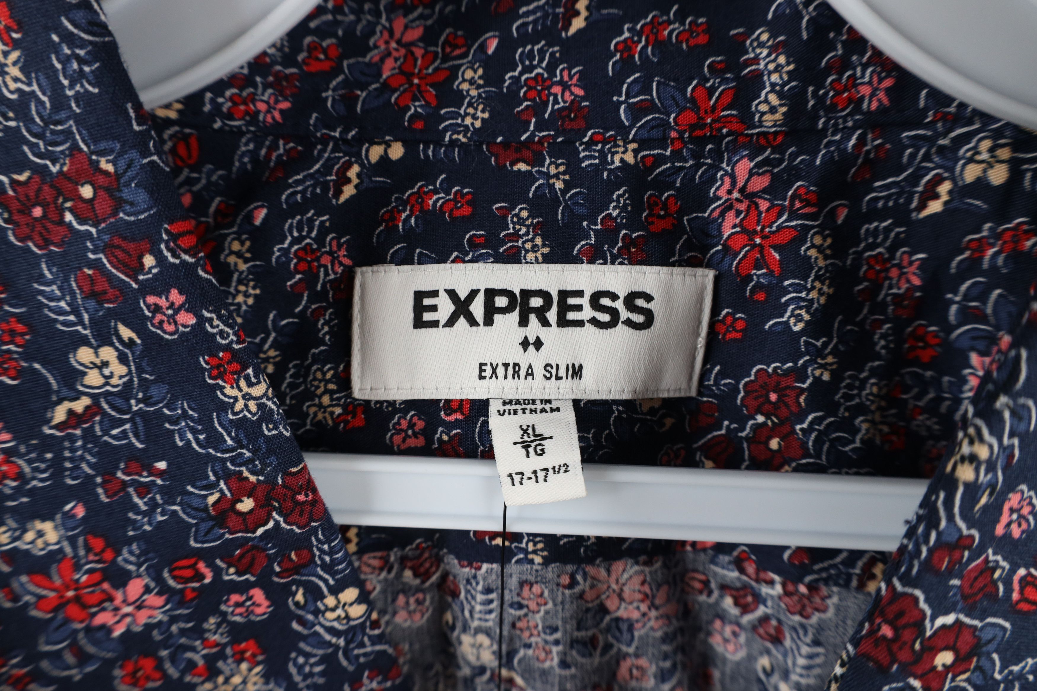 Express × Vintage New Express Fit Rainbow Flower All Over Print Button Shirt Size US XL / EU 56 / 4 - 7 Thumbnail