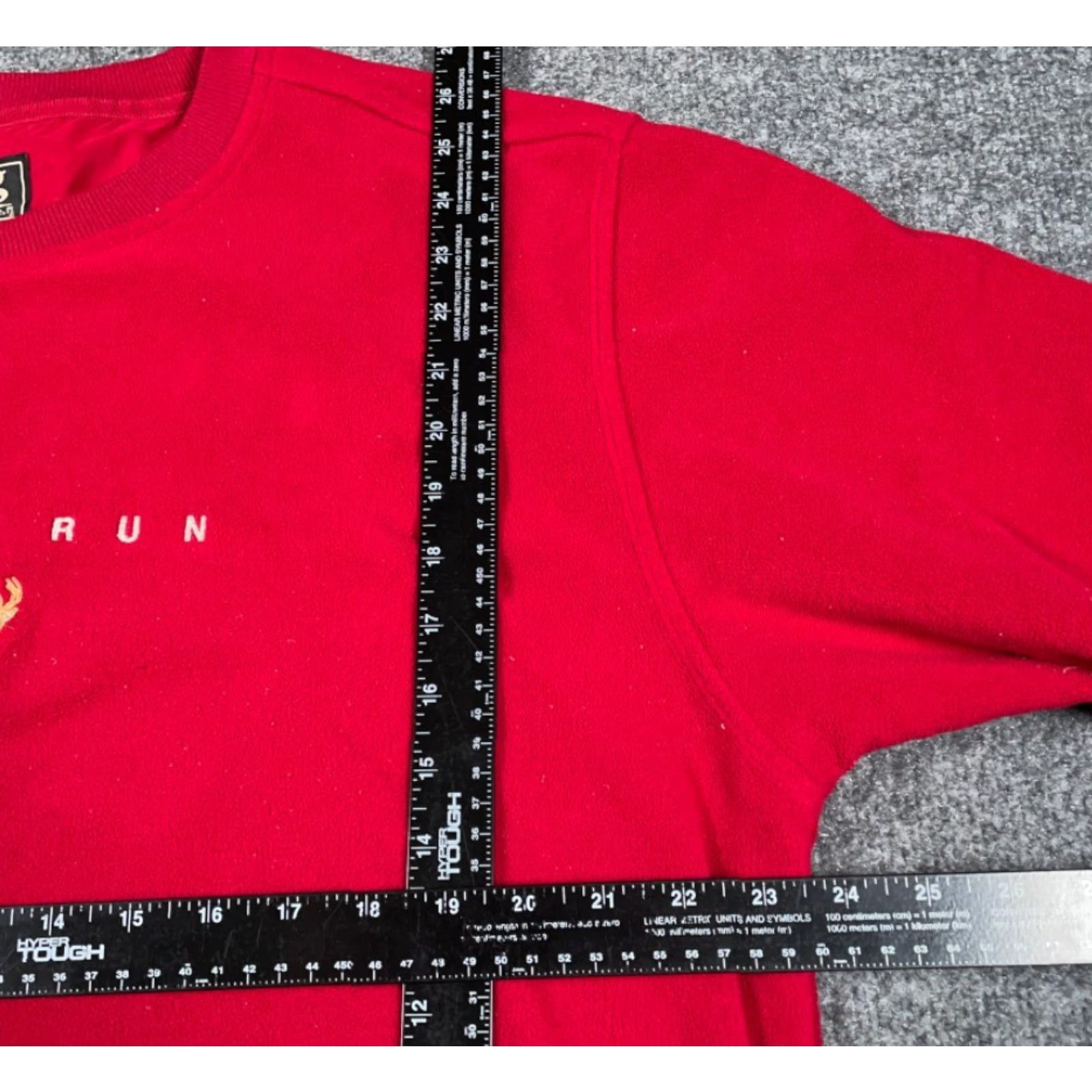Vintage VTG Bucks Run Golf Course Fleece Sweatshirt Adult Large Red Embroidered Crew Size US L / EU 52-54 / 3 - 3 Thumbnail