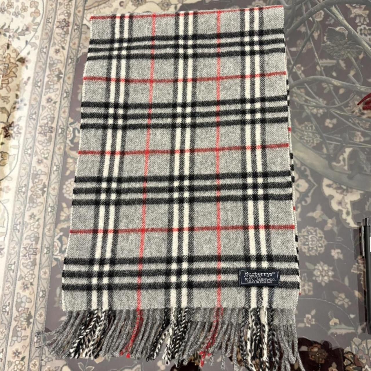 Burberry Burberry 100% Lambswool Noa Check Scarf Size ONE SIZE - 4 Thumbnail