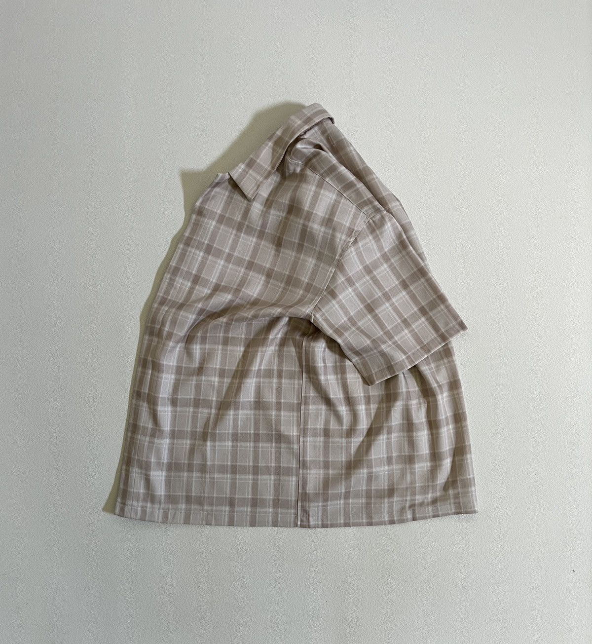 Beams Plus BESLOW Open Collar Check Half Sleeve Shirt Beige Check Size US L / EU 52-54 / 3 - 3 Thumbnail