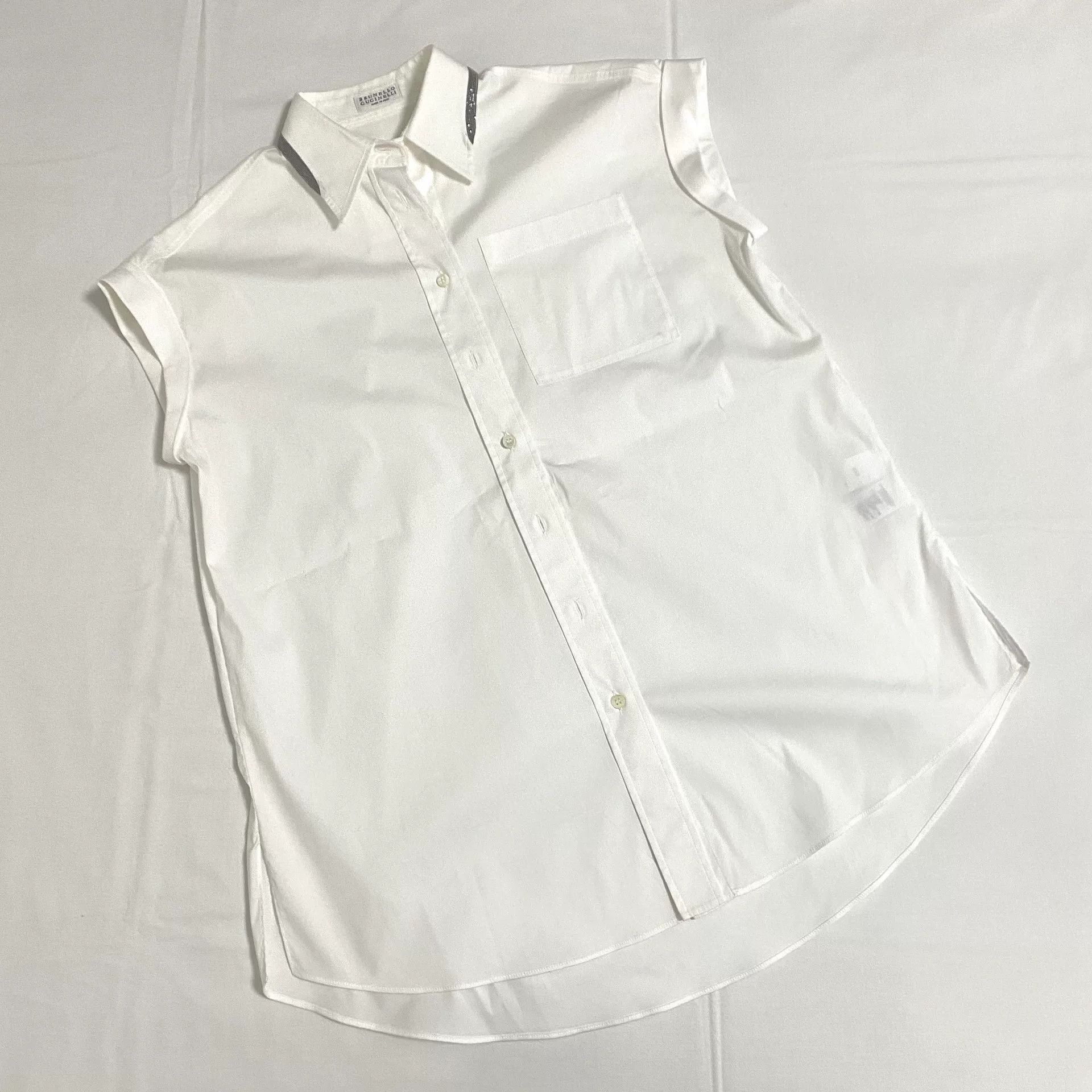 Brunello Cucinelli Brunello Cucinelli Sleeveless Blouse XXS Size US XXS / EU 40 - 1 Thumbnail