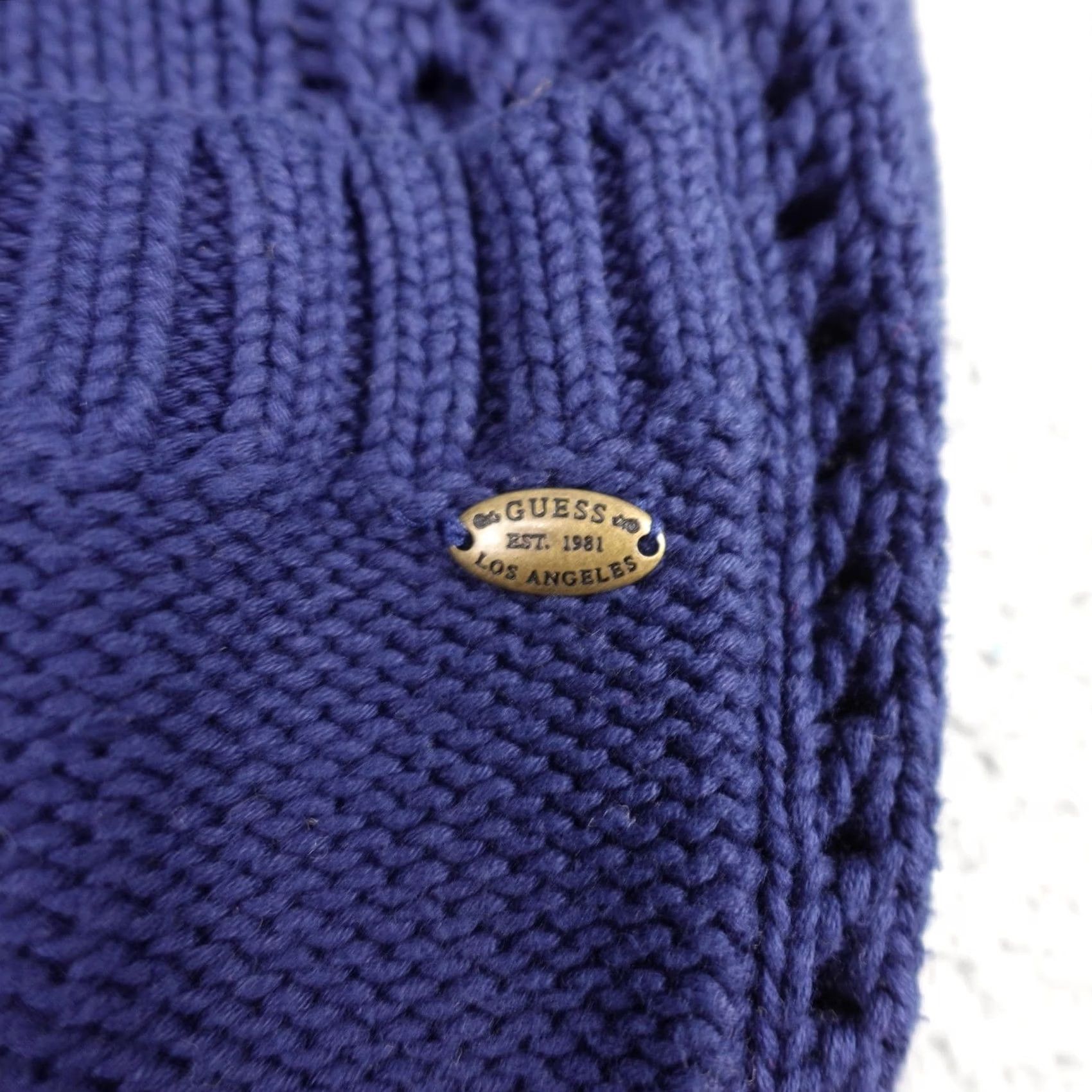 Guess VINTAGE Guess Cardigan Sweater Womens Small Blue Open Knit Short Sleeve Button Beach Size S / US 4 / IT 40 - 5 Thumbnail