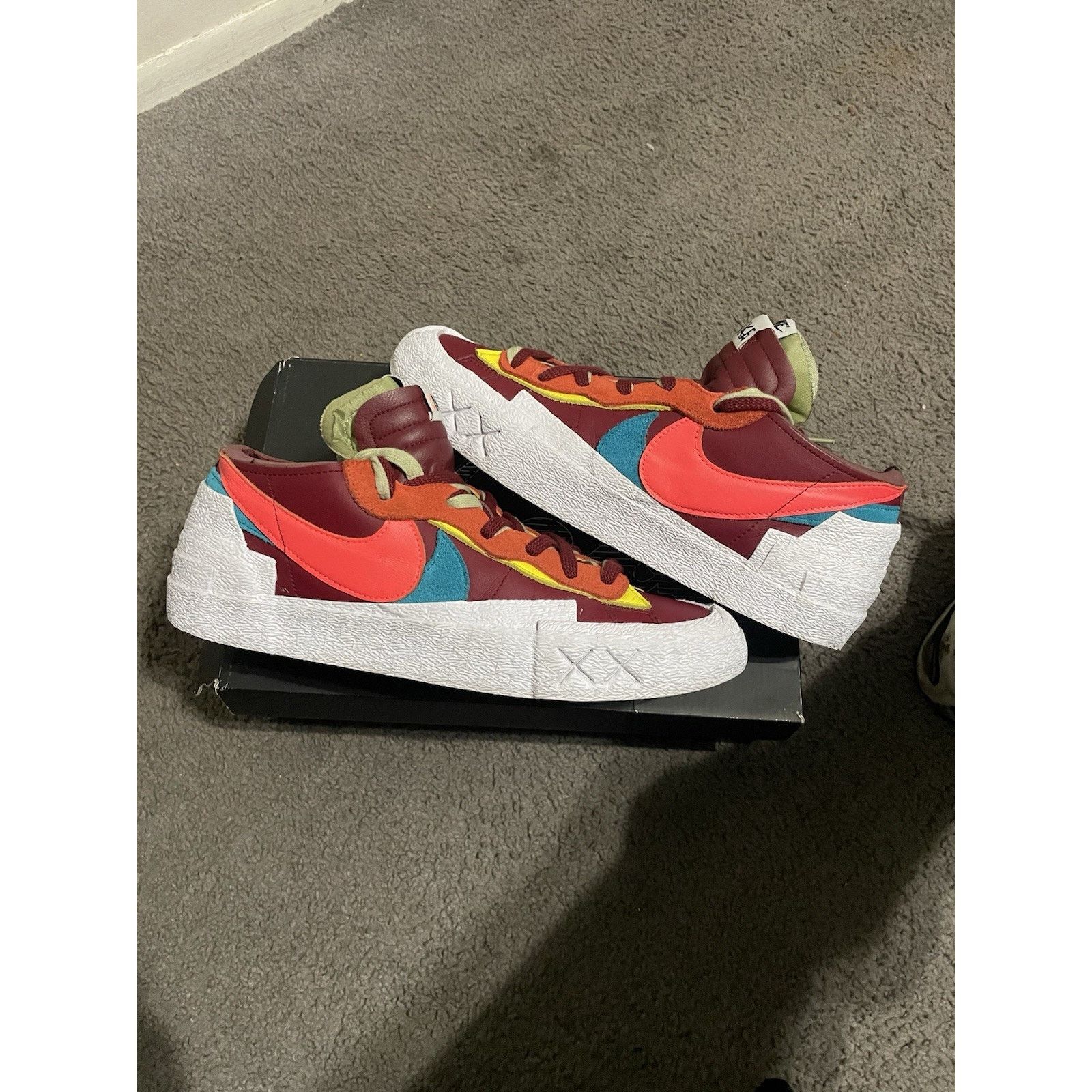 Nike Size 13 - Nike KAWS x sacai x Blazer Low Team Red Size US 13 / EU 46 - 2 Thumbnail