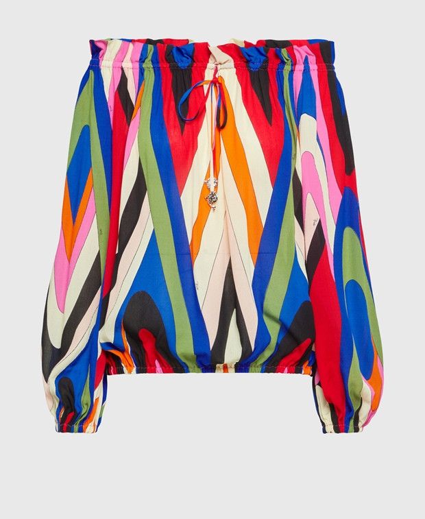 Emilio Pucci Carmen blouse Size XXS / US 00 / IT 34 - 1 Thumbnail