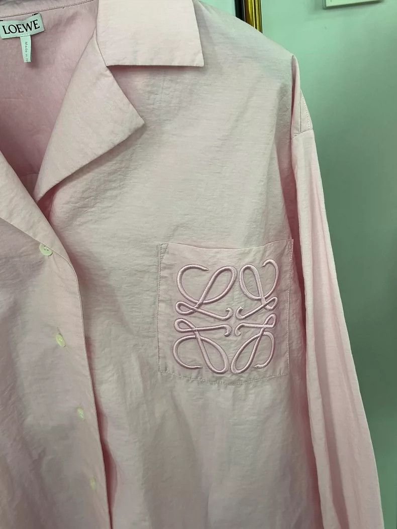 Loewe LOEWE Pink letter logo shirt long sleeve top Size S / US 4 / IT 40 - 2 Thumbnail