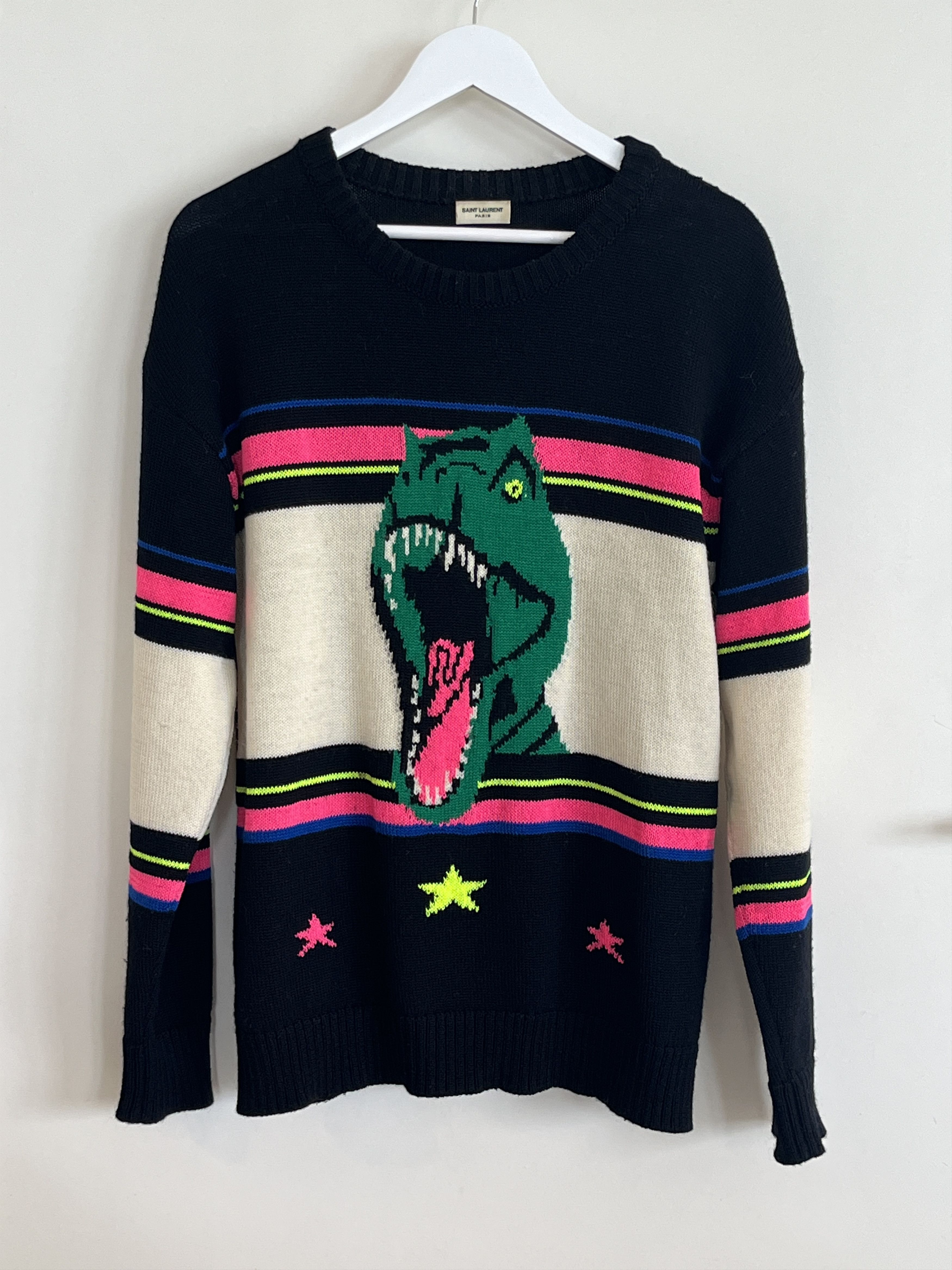 Saint Laurent Paris SS16 Runway Dinosaur Sweater Size US M / EU 48-50 / 2 - 1 Thumbnail