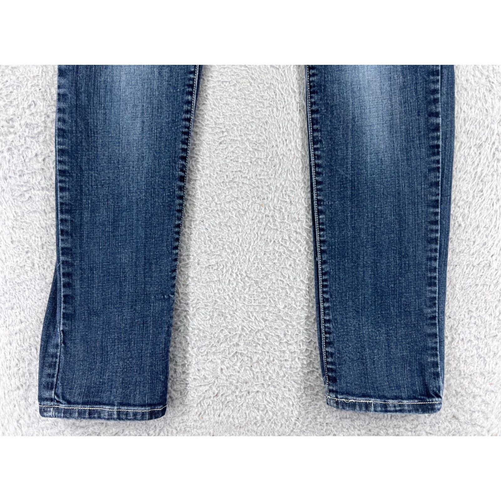 Grace in LA Grace In LA Jeans Womens 11 Blue Denim Low Rise Bling Embroidered Bootcut Stretch Featured Size 32" / US 10 / IT 46 - 6 Thumbnail