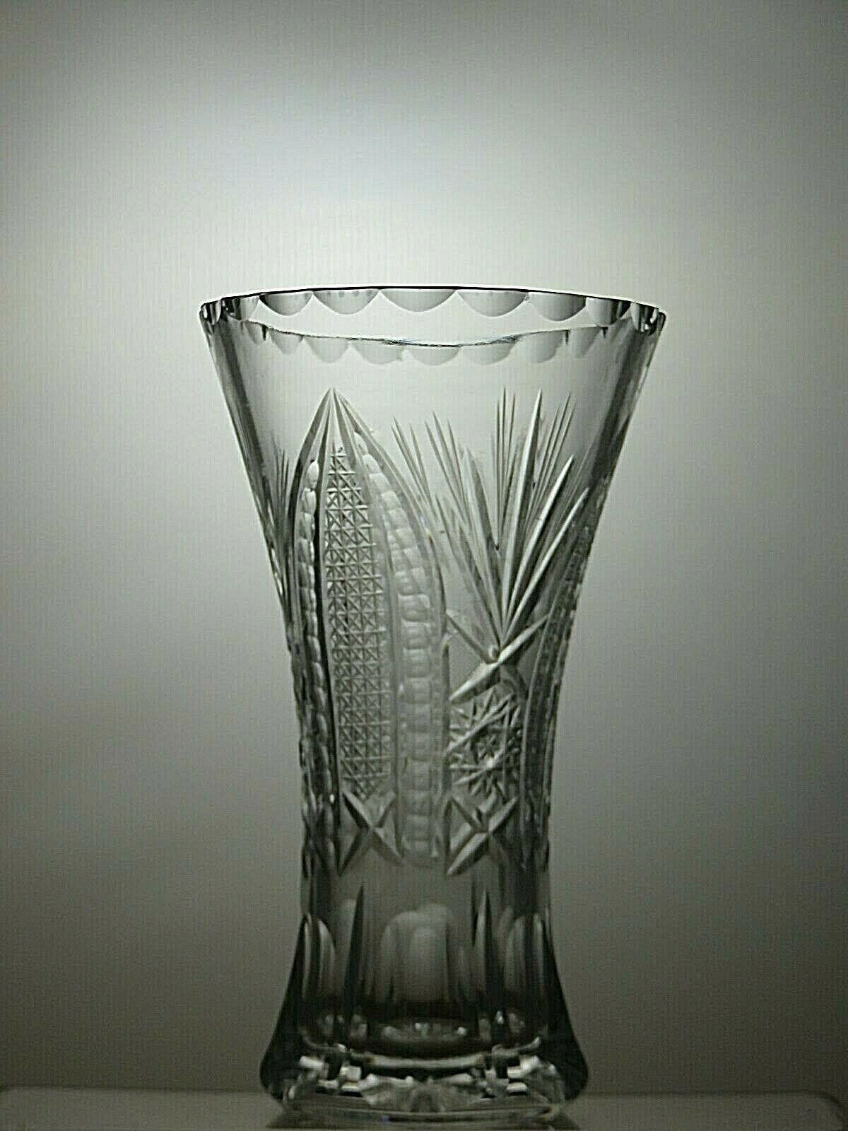 The Unbranded Brand Lead Crystal Cut Glass Lead Crystal Vase 7 7/8" Size ONE SIZE - 4 Thumbnail