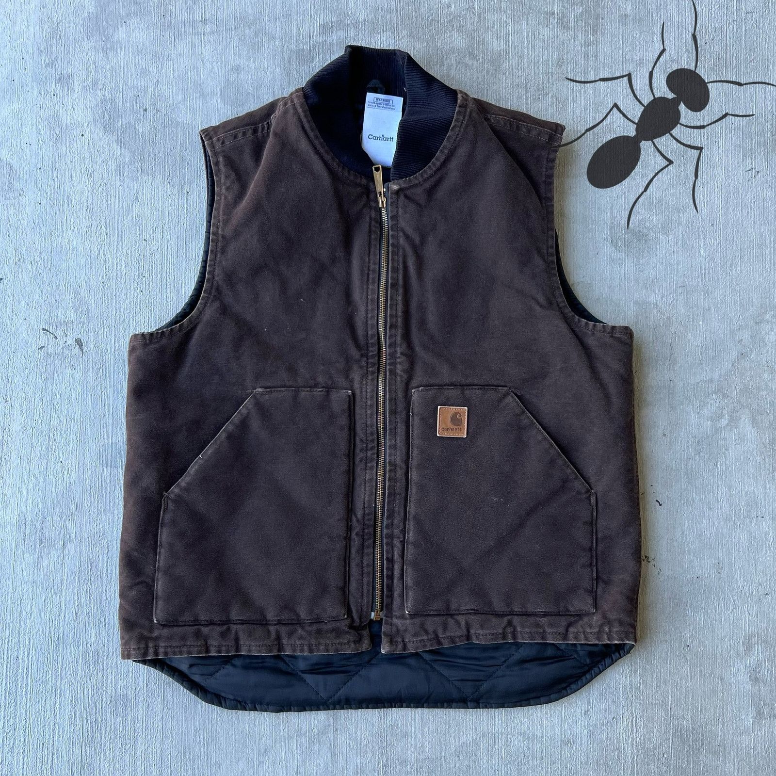 Carhartt × Vintage Carhartt V02 DKB brown work wear vest Size US M / EU 48-50 / 2 - 1 Thumbnail