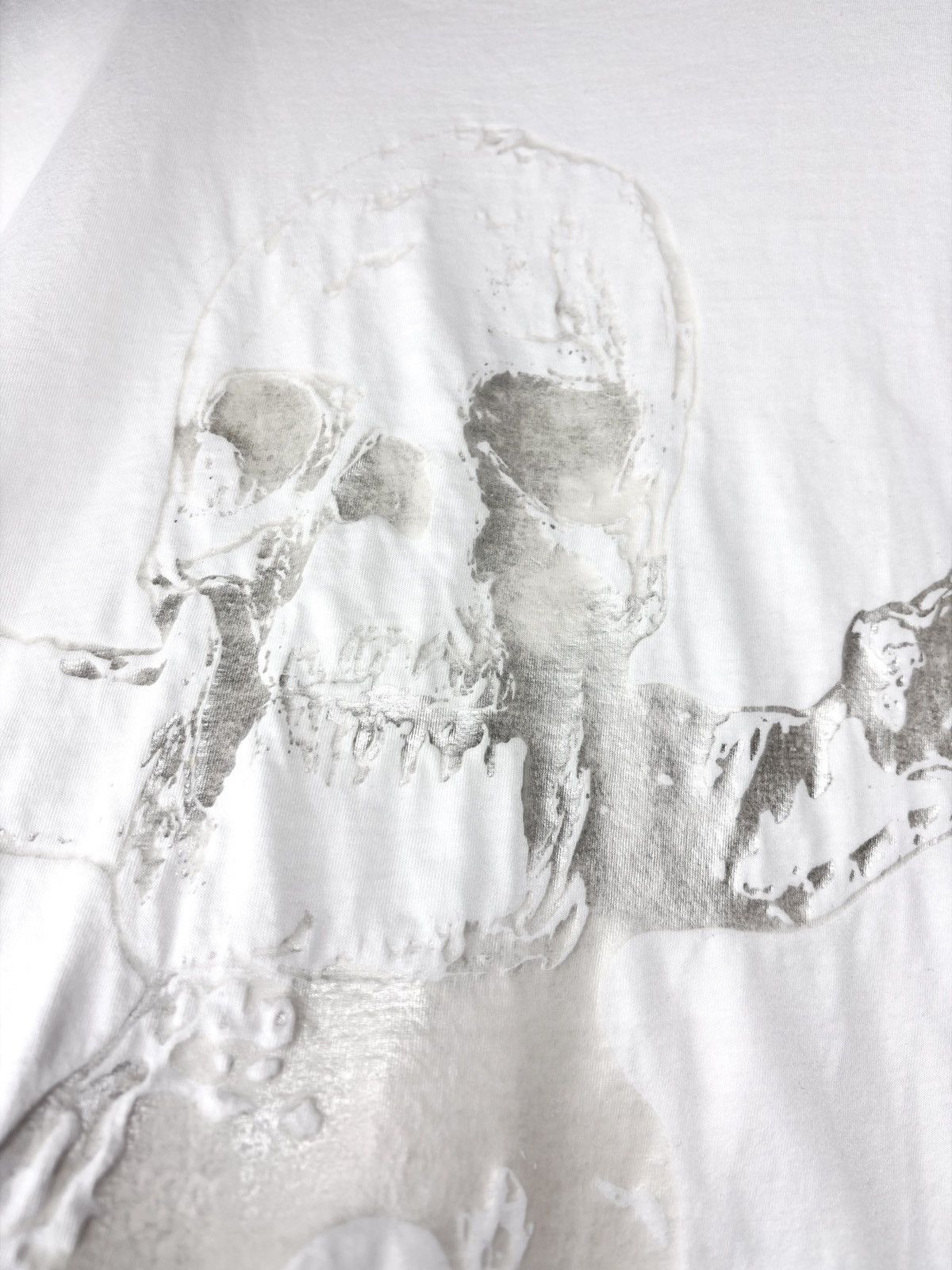 Chrome Hearts Chrome Hearts Vintage Foti Skull Metallic Print Tshirt White Size US M / EU 48-50 / 2 - 4 Thumbnail