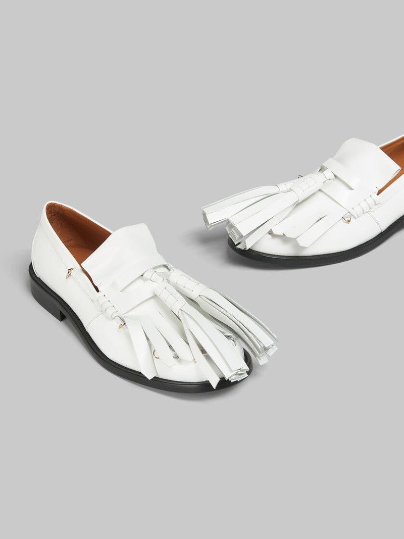 Marni o1w1db11225 Leather Loafers in White Size US 9 / IT 39 - 4 Thumbnail