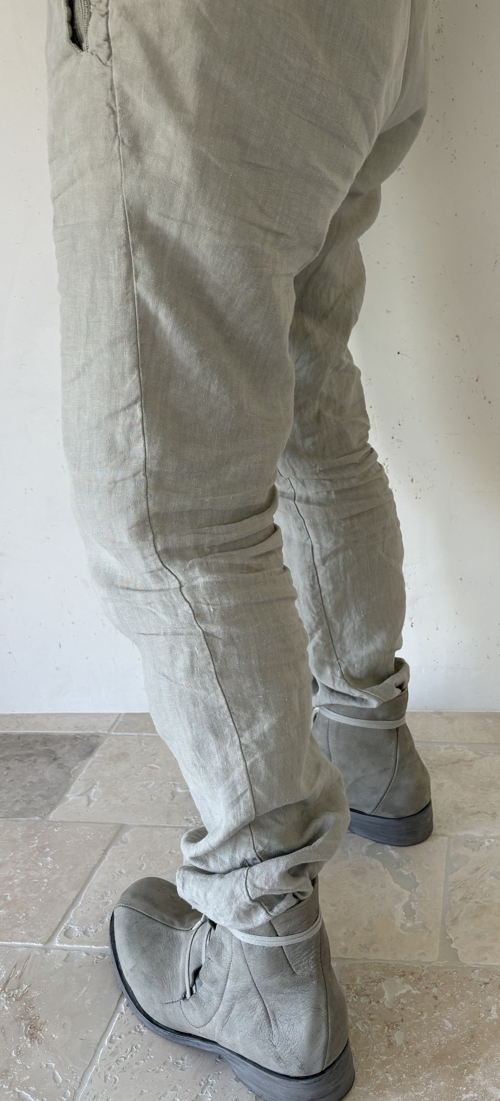 Leon Emanuel Blanck Distortion Short Work Boot, light grey, buffalo leather, Size US 11.5 / EU 44-45 - 6 Thumbnail
