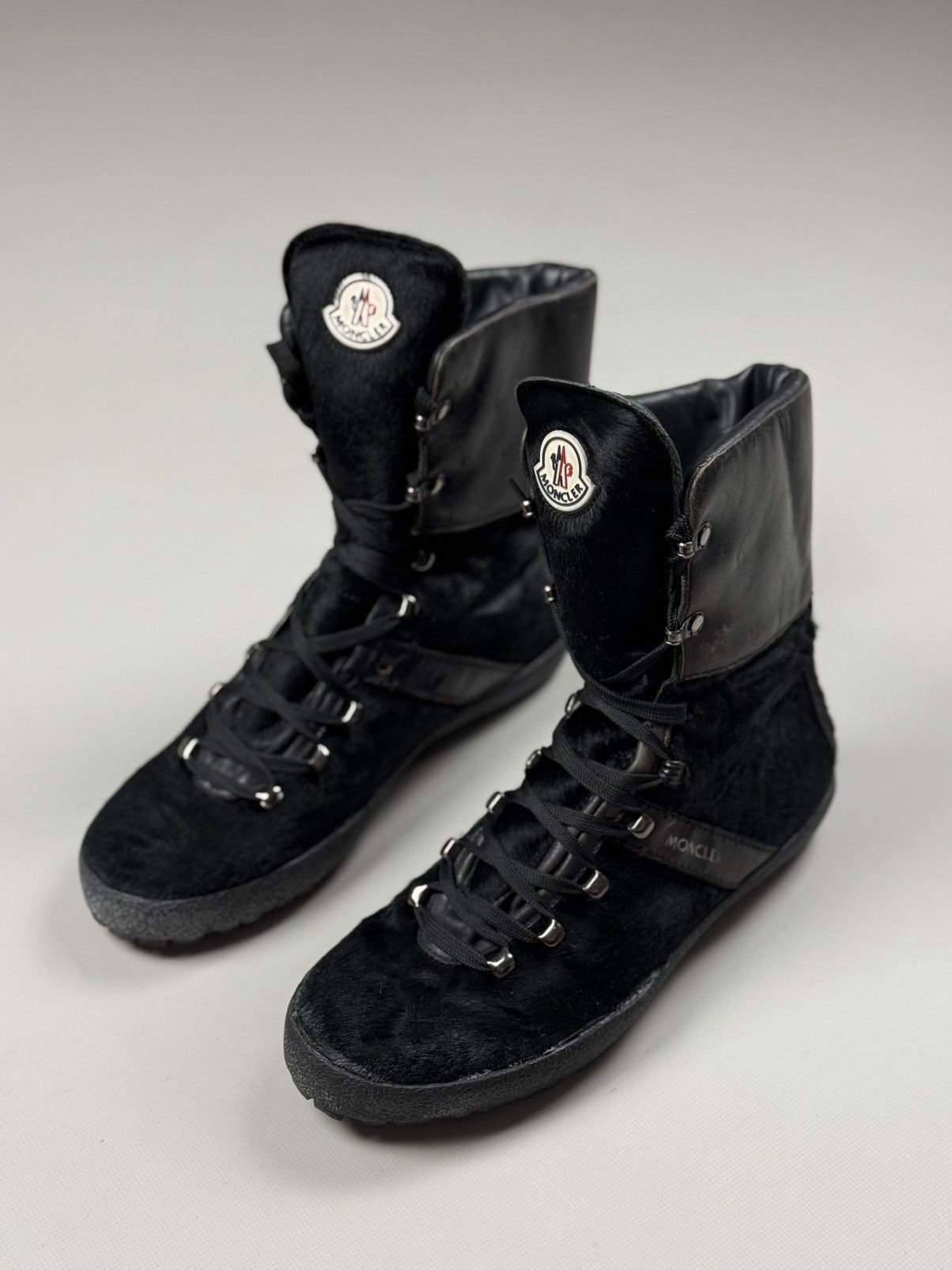 Moncler Moncler Pony Hair Unisex High Top Combat Boots Shoes Size 41 Size US 7 / EU 40 - 11 Thumbnail