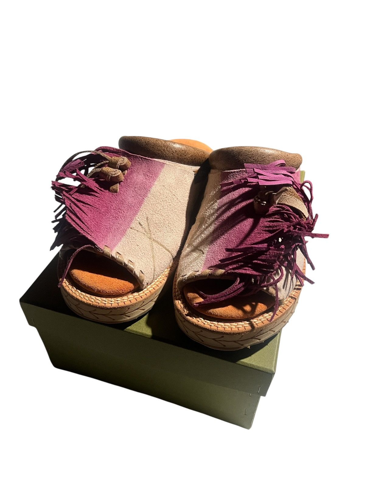 Kapital Kapital Deer Leather Pueblo Sabot, Two-Tone, Purple Size US 8.5 / EU 41-42 - 1 Thumbnail