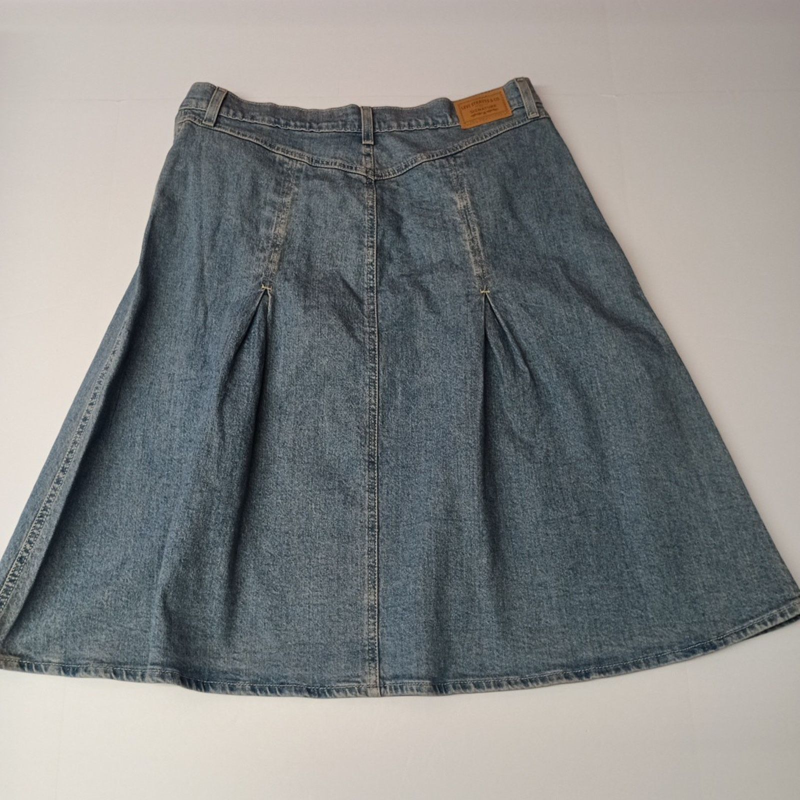 Levi's Levi Strauss Blue Denim Pleated Skirt Women's Size 12 W31 Size 31" - 7 Thumbnail