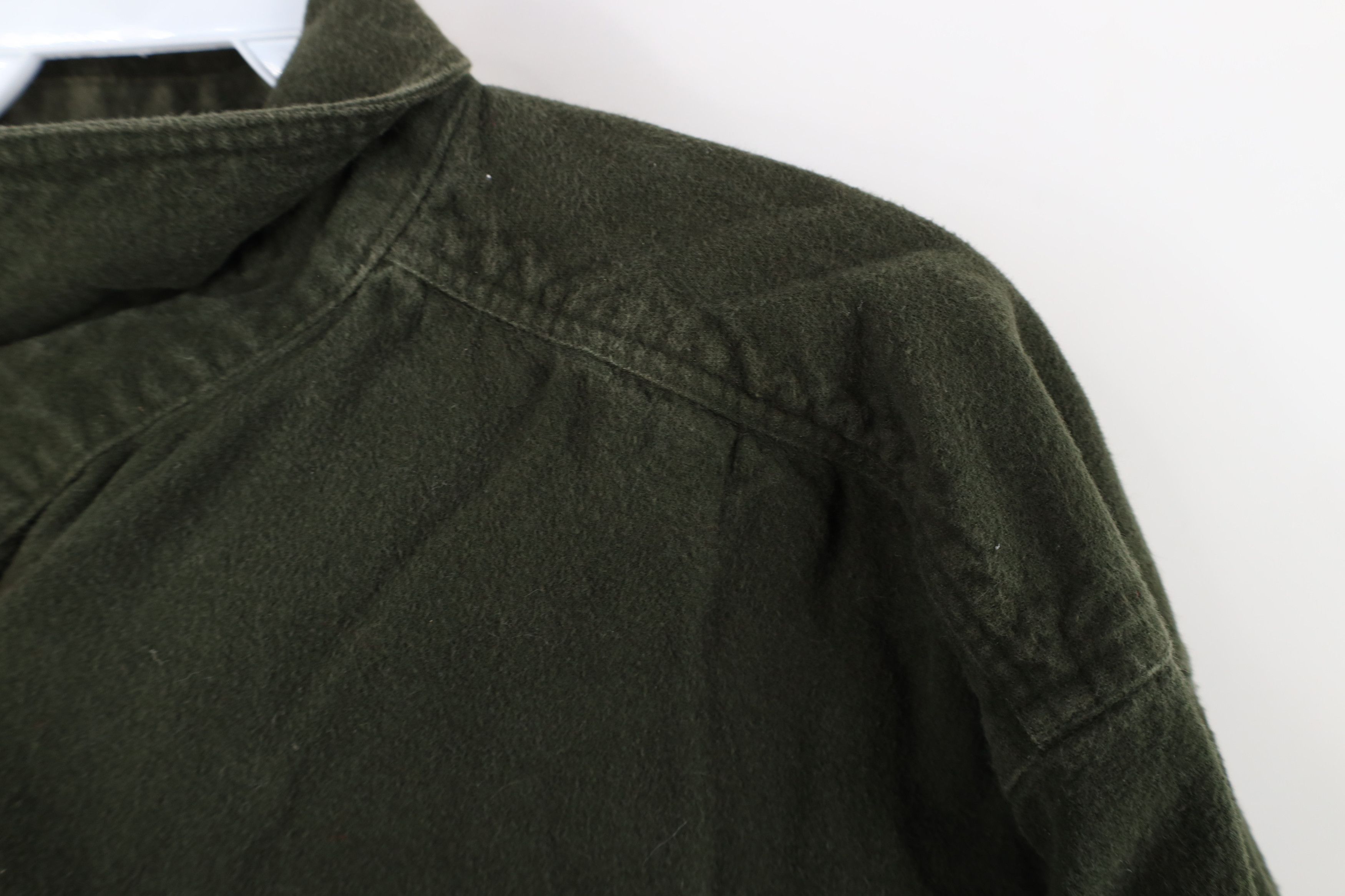Vintage Vintage 90s Streetwear Chamois Collared Button Shirt Green Size US XXL / EU 58 / 5 - 11 Thumbnail
